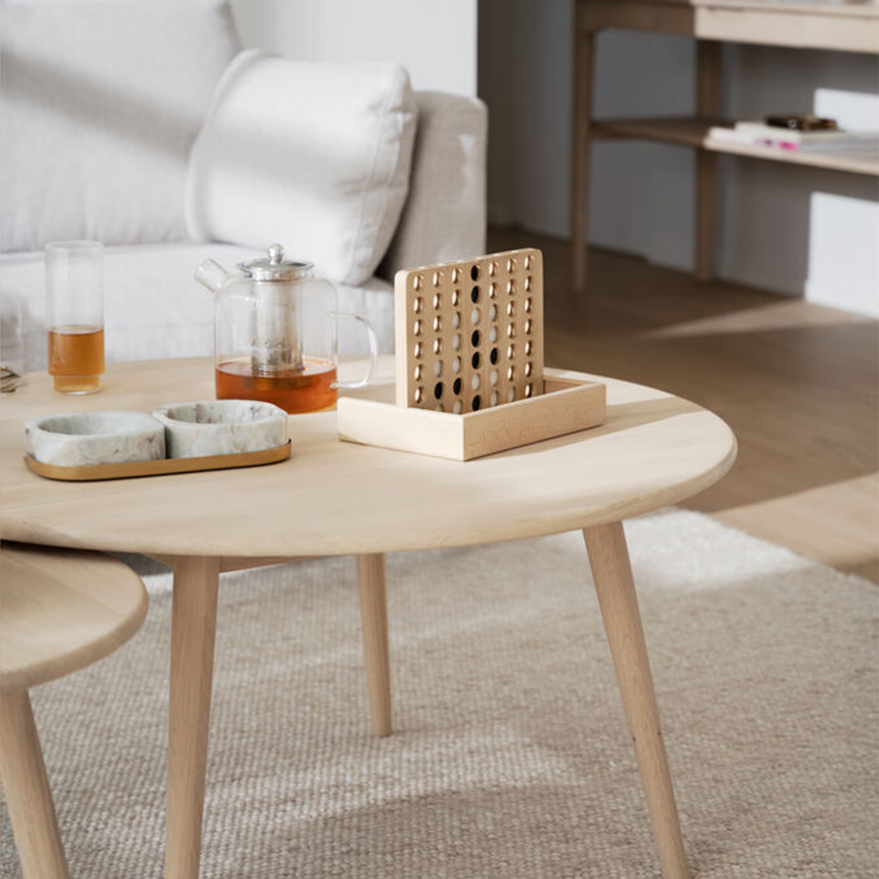 Tompkins Coffee Table White Washed Ø90