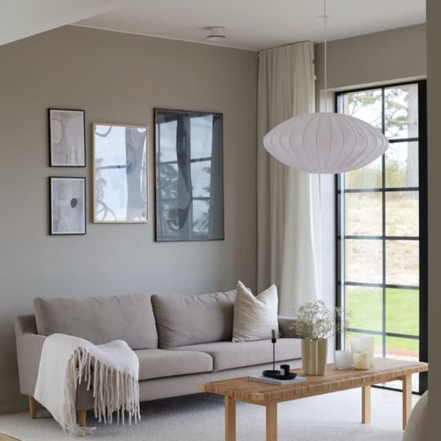 Ellipse Deckenlampe Linne Weiß 80