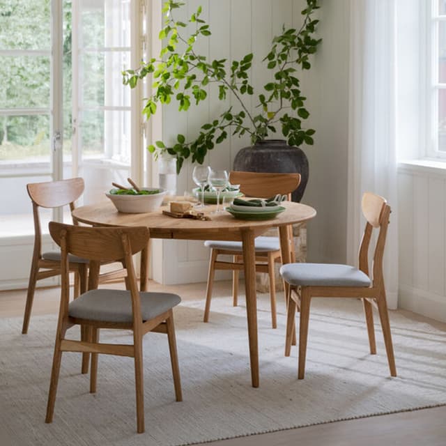 Tyler Dining Table Oak Ø120+45