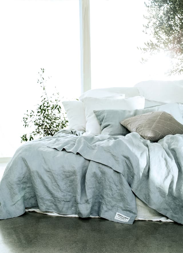 Misty Duvet Cover Linen Sky 150x210