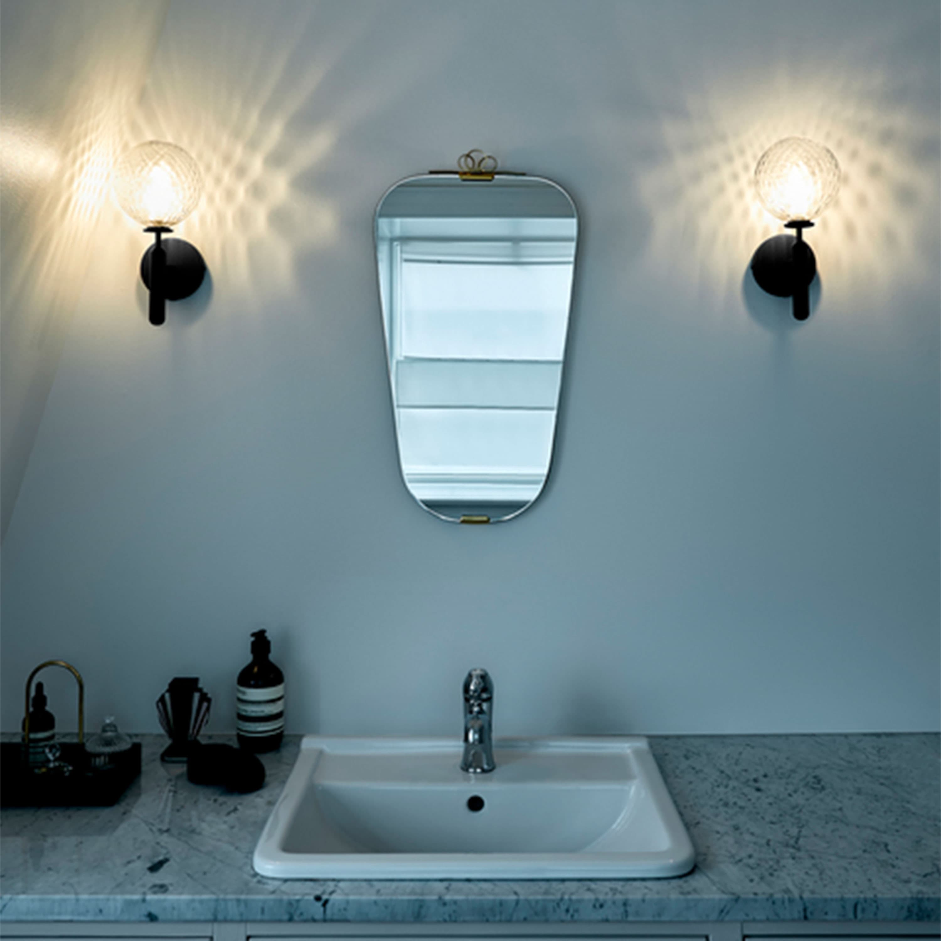 Miira wall lamp Rock Grey/Optic Clear