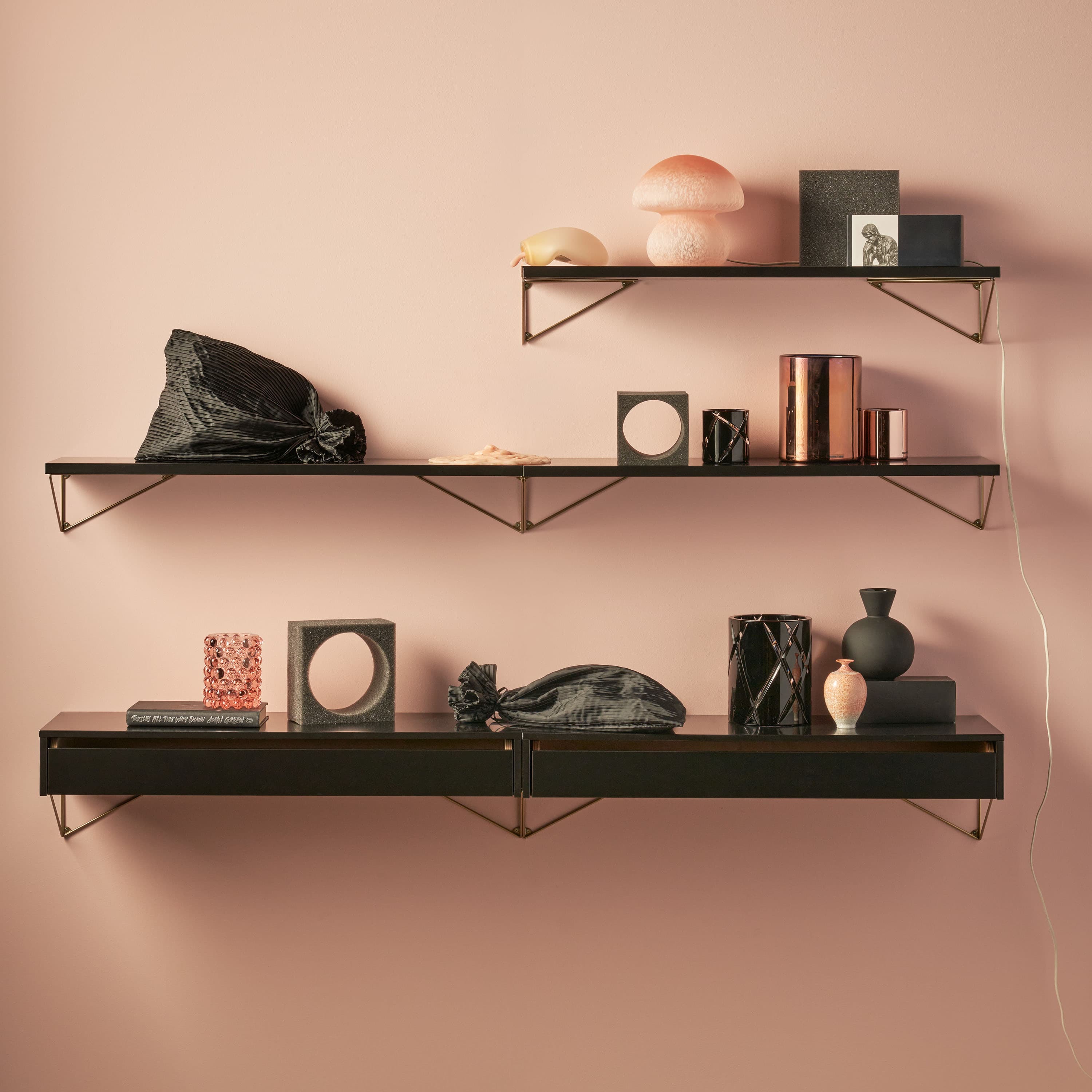 Pythagoras Shelf Ash 27x80cm