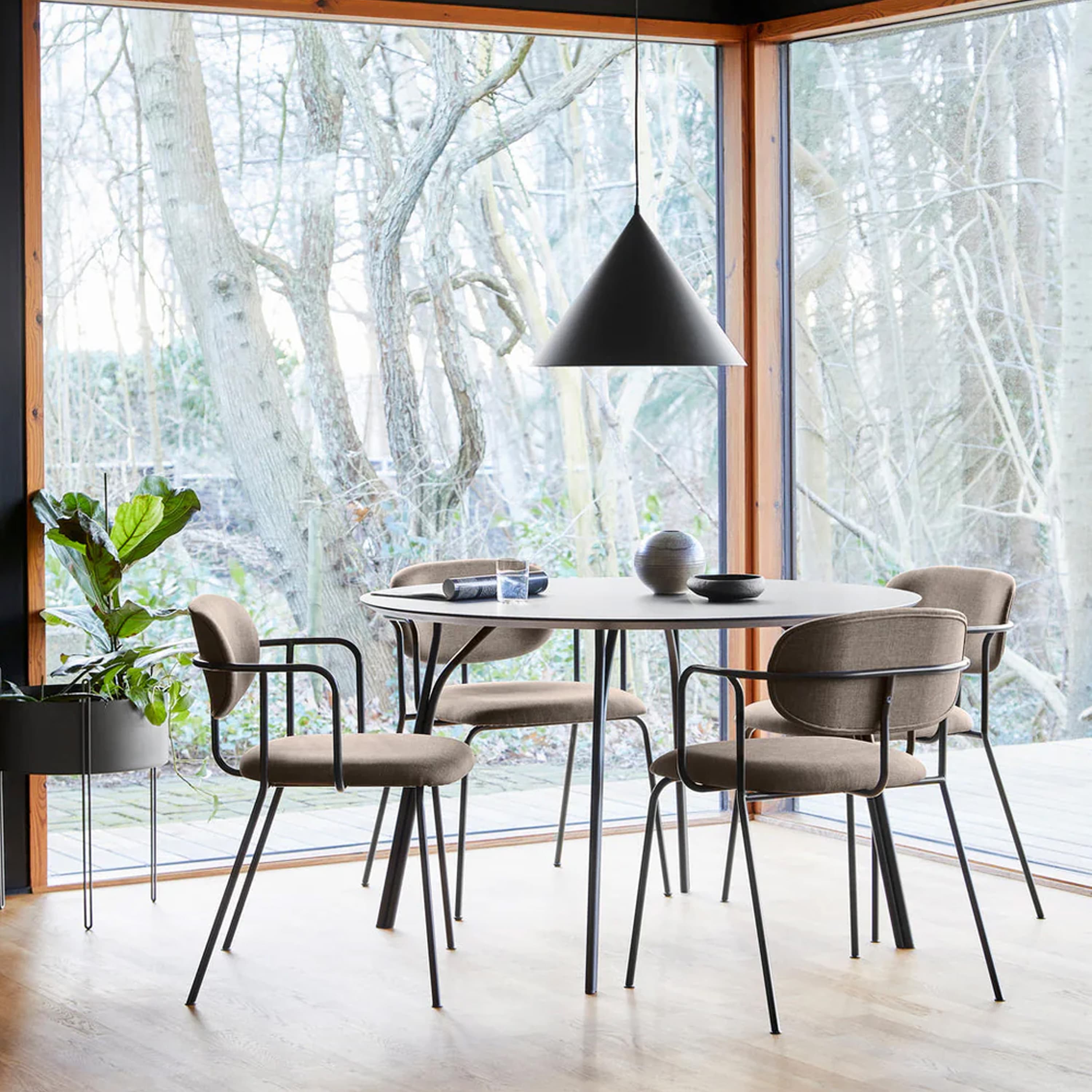 Tree Dining Table Black 120cm