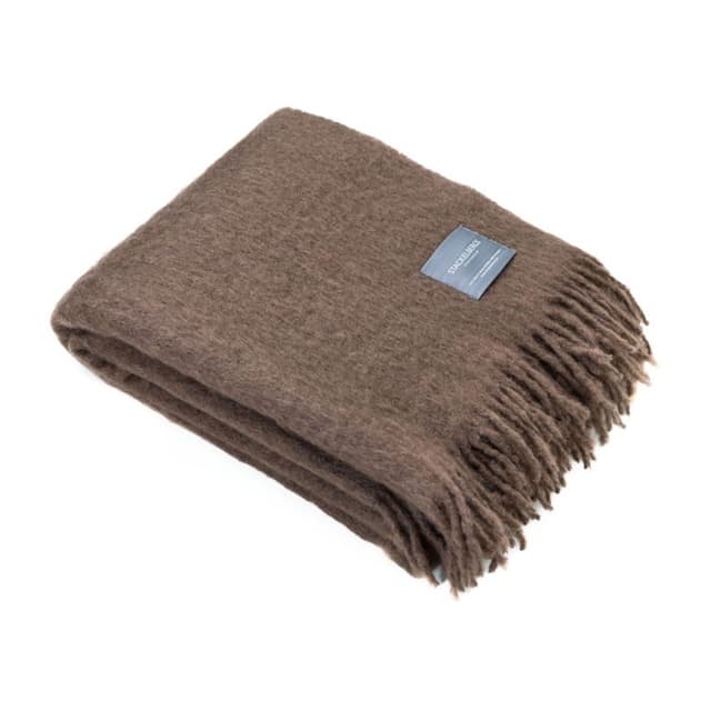 Mohairdecke Mocca
