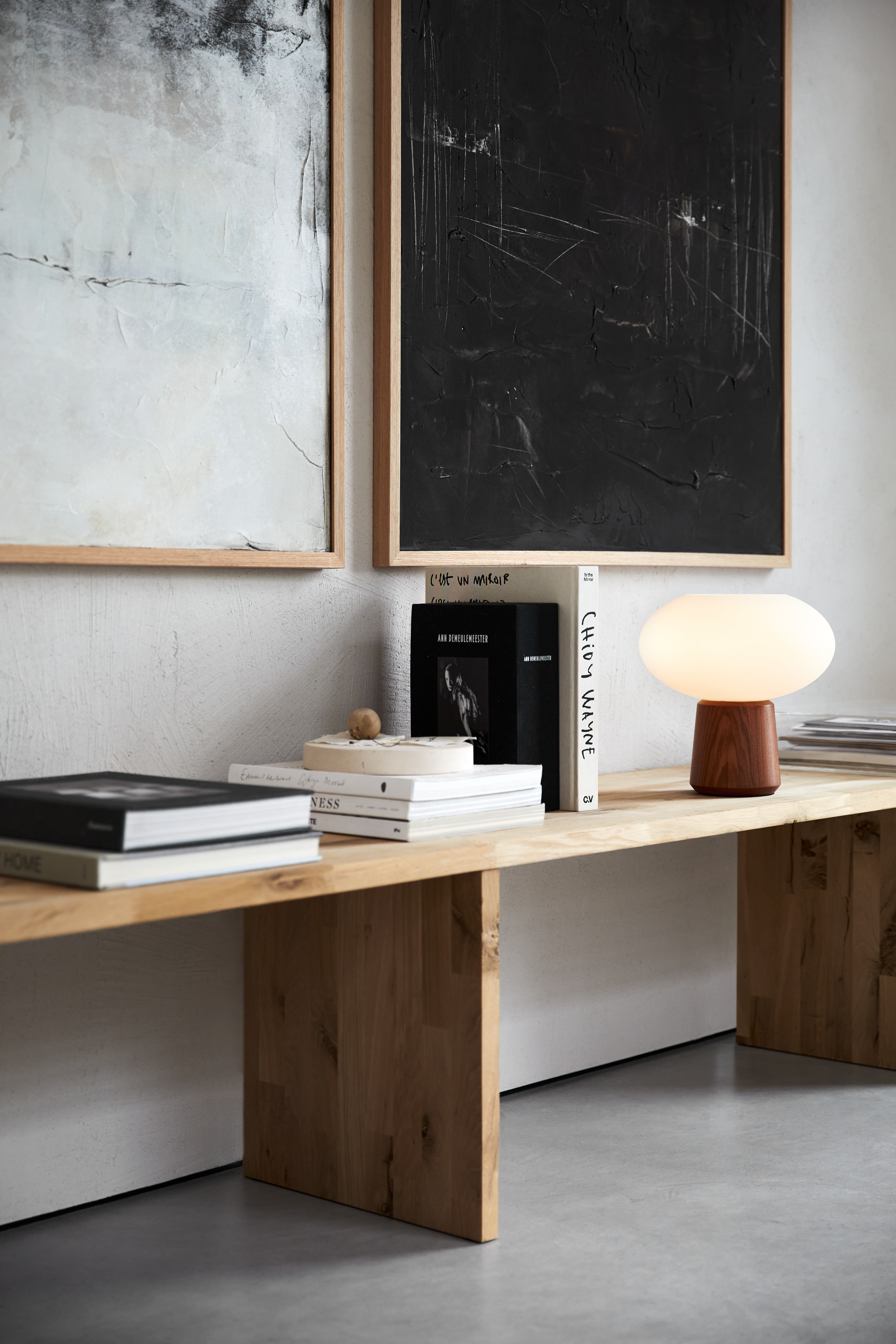 Olivia Table Lamp Dark Ash 27cm