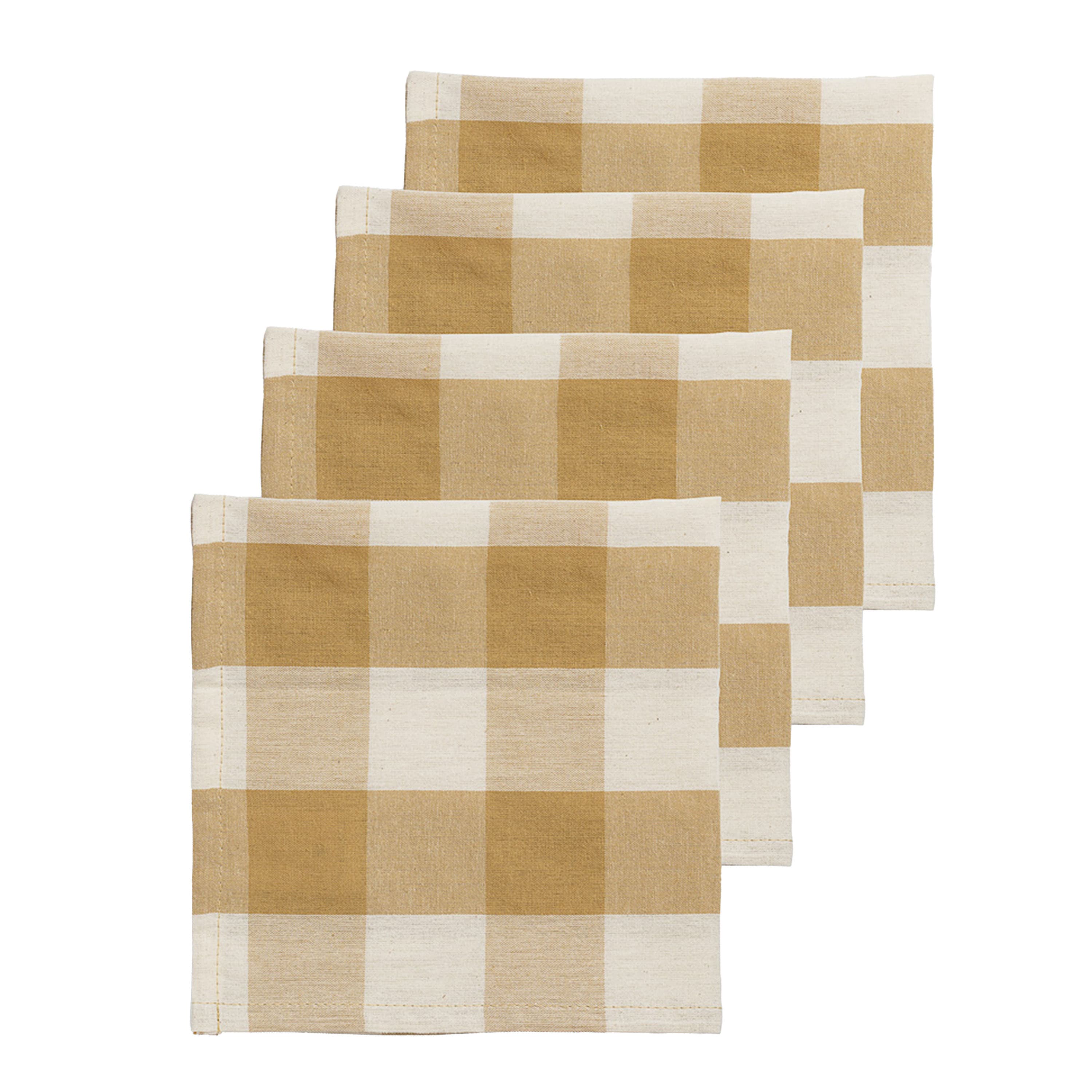 Ruth Napkin Yellow/White 40x40 4-pack