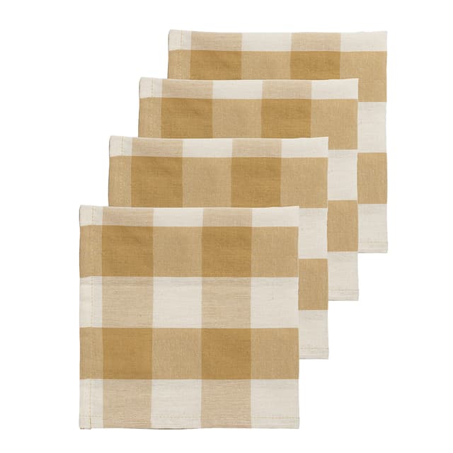 Ruth Napkin Yellow/White 40x40 4-pack