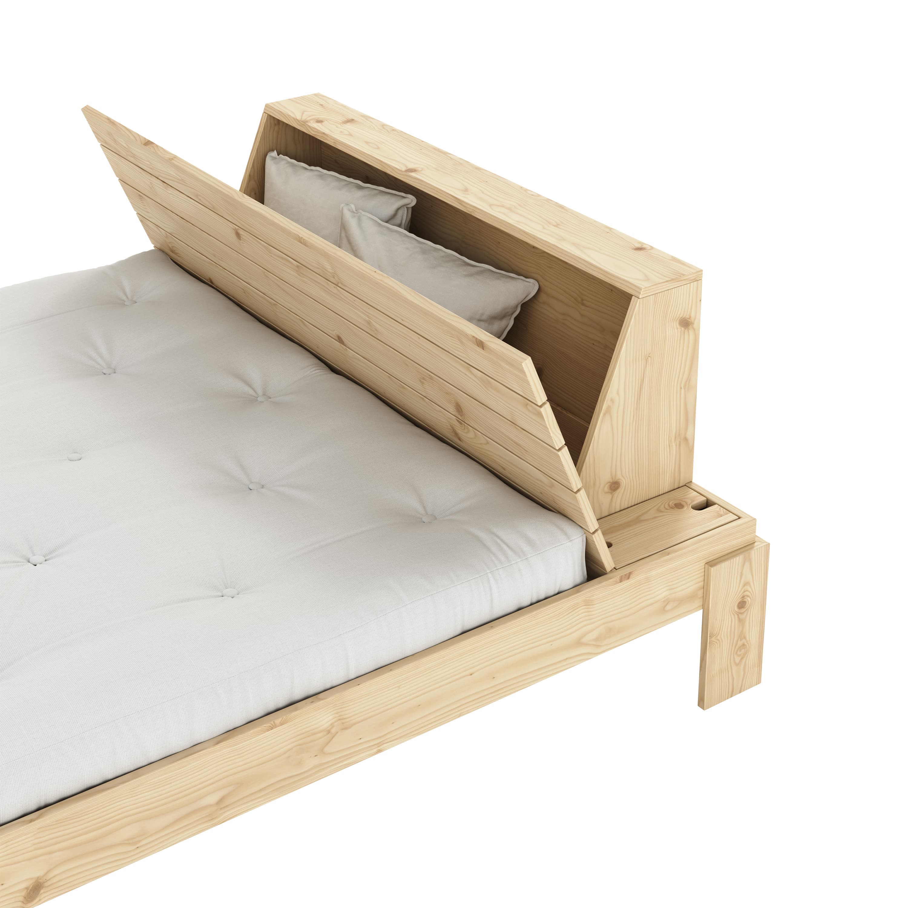 Layers Bed frame with Headboard Natural 140x200