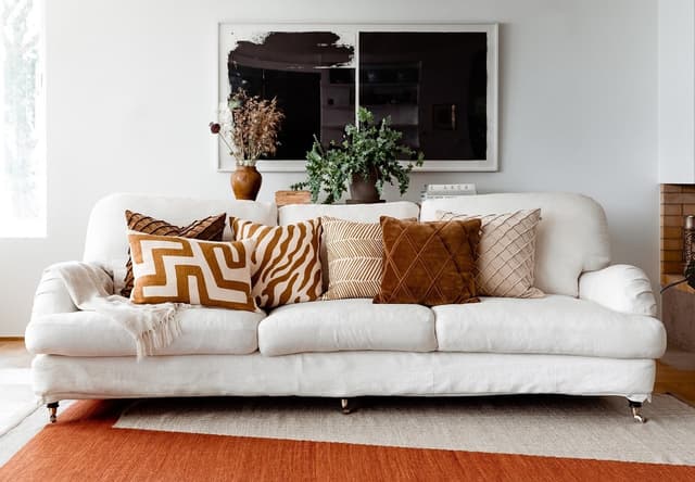 Zebra Linen Cushion Cover Taupe 50x50