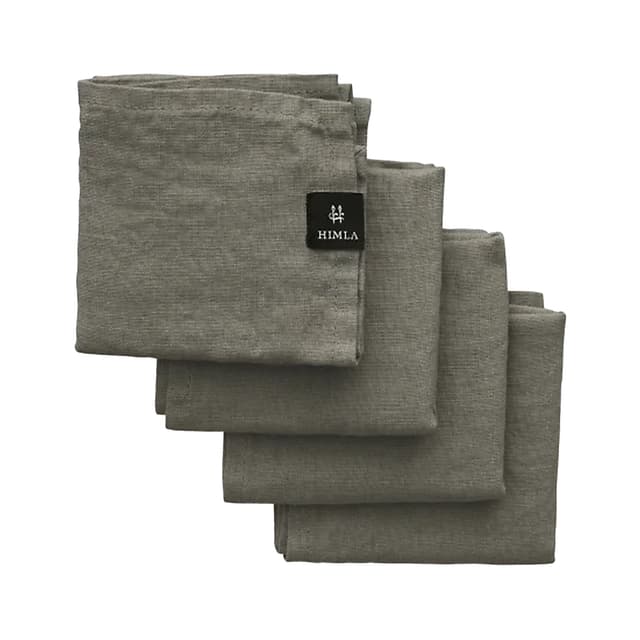 Sunshine Leinenserviette Charcoal 4er-Pack
