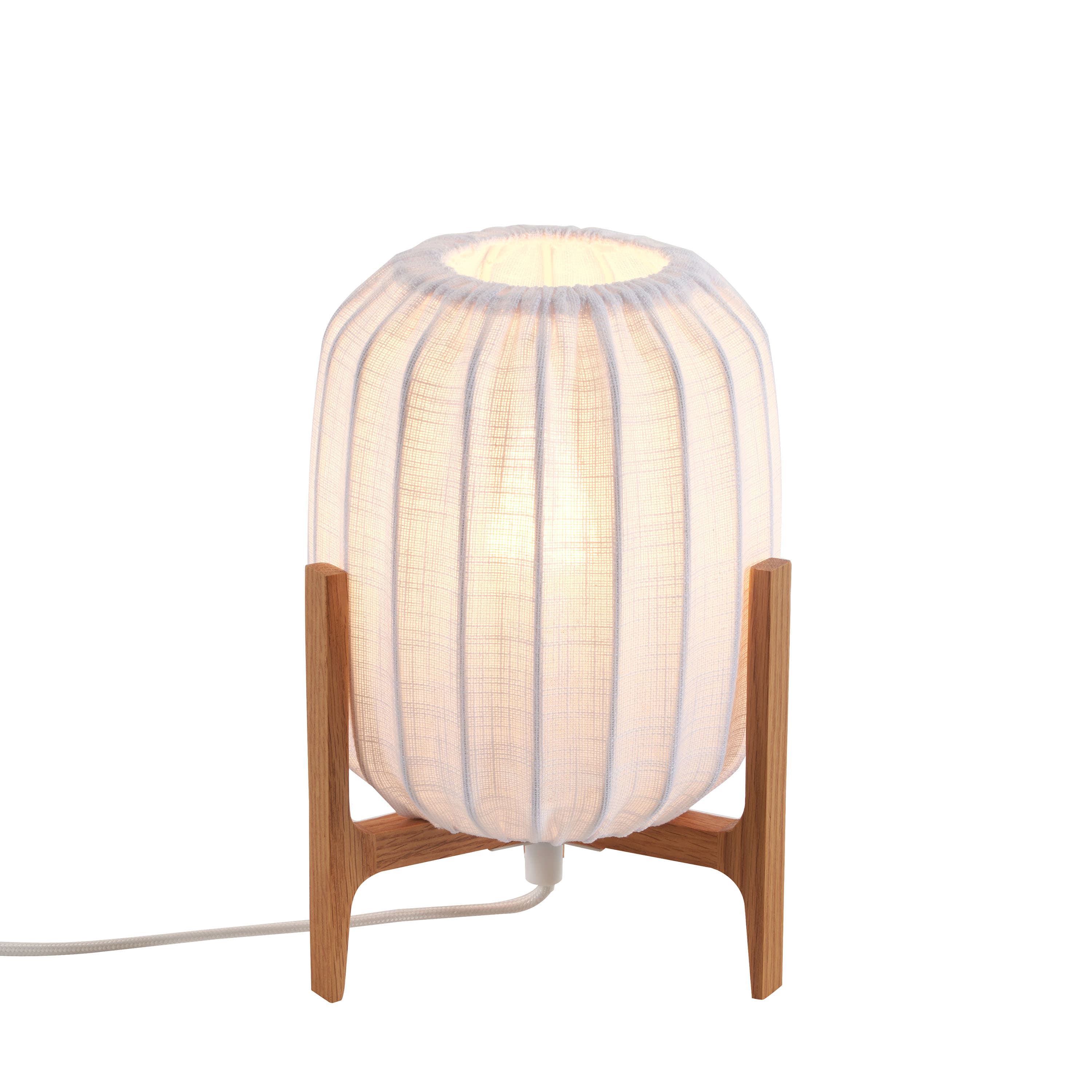 Prisma Mini Tischleuchte Oak/White 24cm