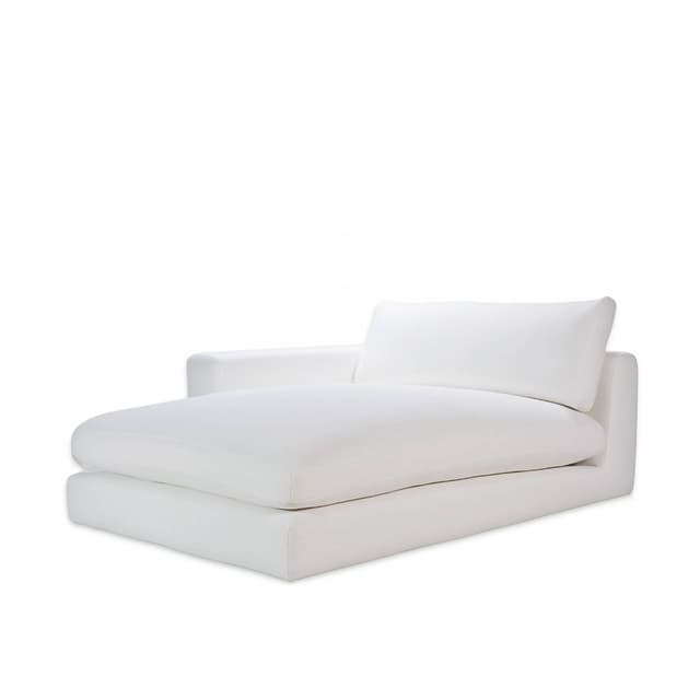 Capri 1,5-Sitzer Divanmodul mit linker Armlehne Weiß 142x184