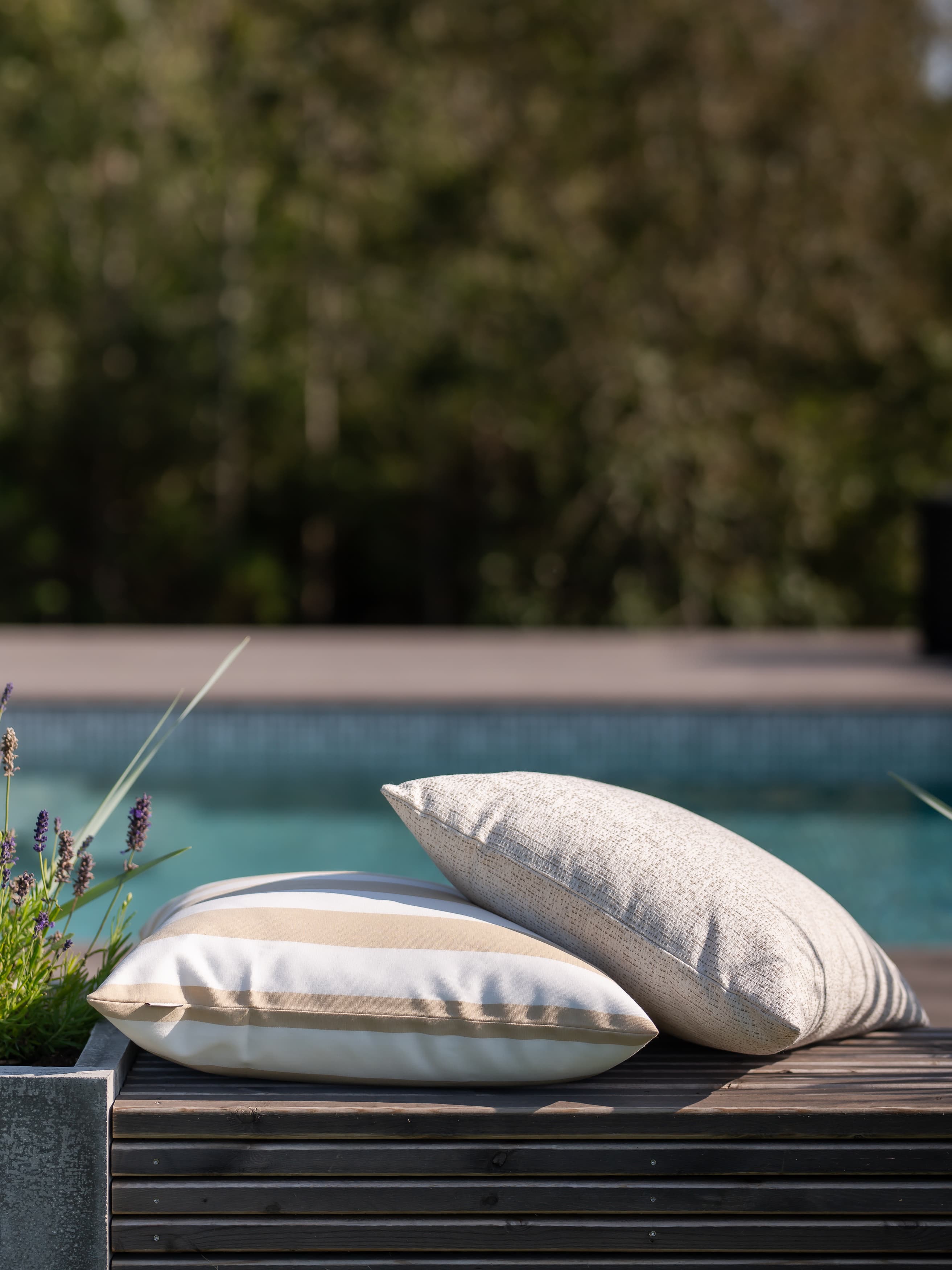 Moln Outdoor Kissenbezug Beige 45x45