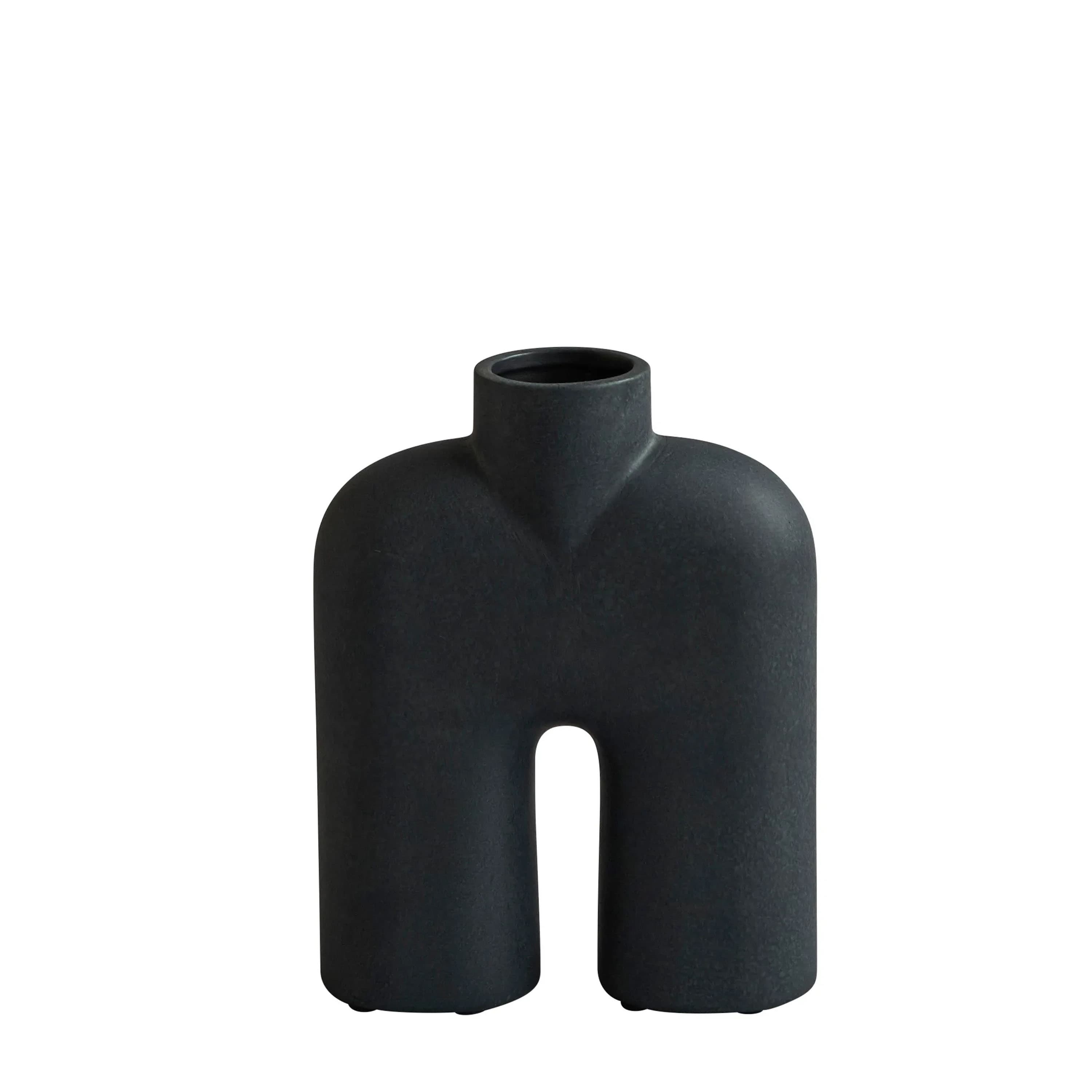 Cobra Tall Hohe Vase Schwarz Mini