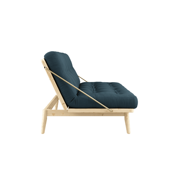 Folk Schlafsofa Natur/Petrol Blau 190cm