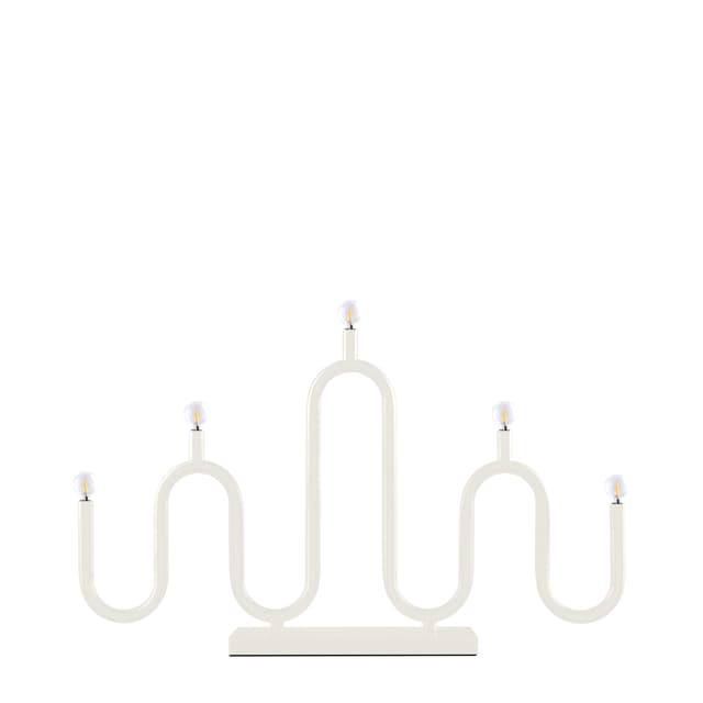 Noel Advent candlestick 5 Ivory