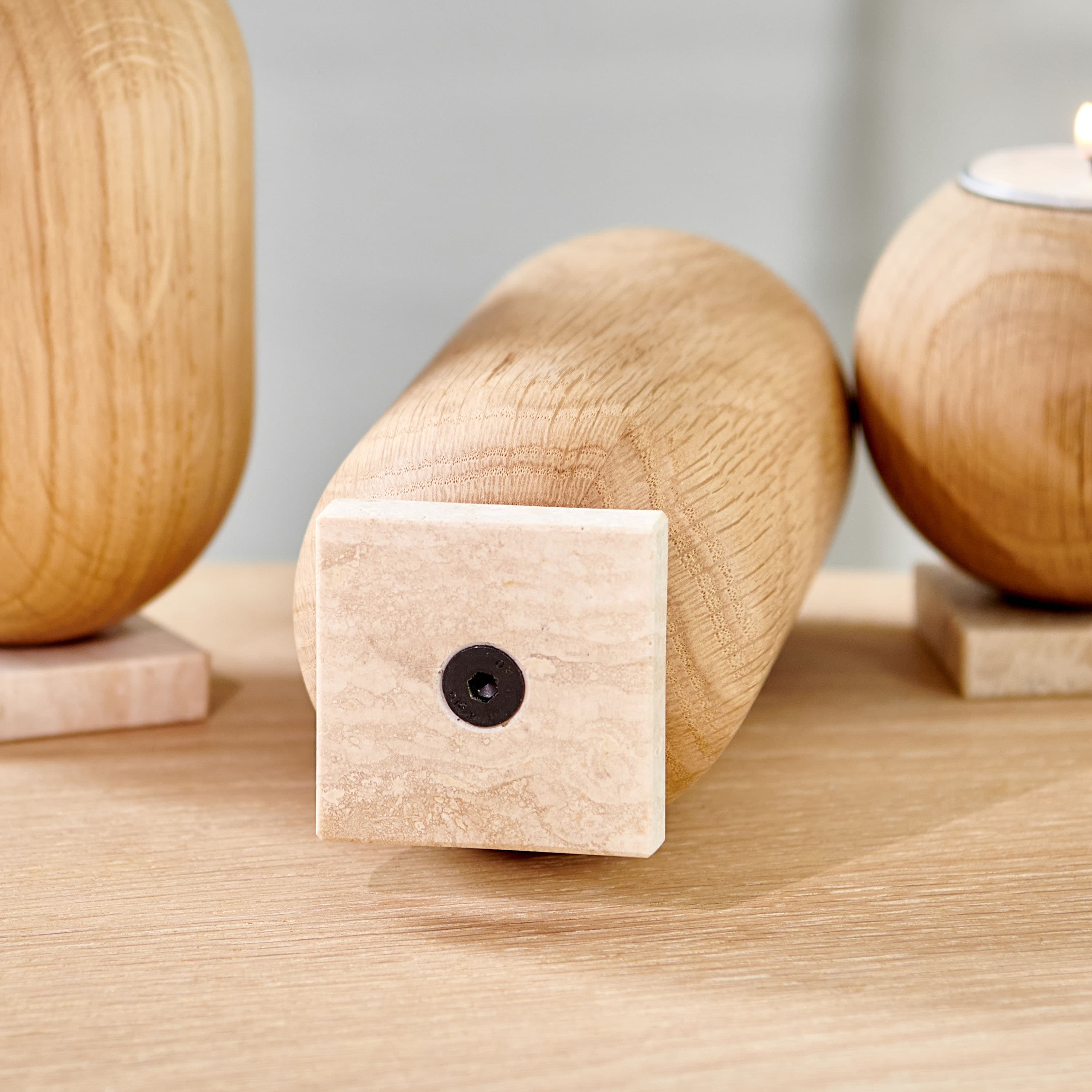 Ellipse Vase Natur geölte Eiche