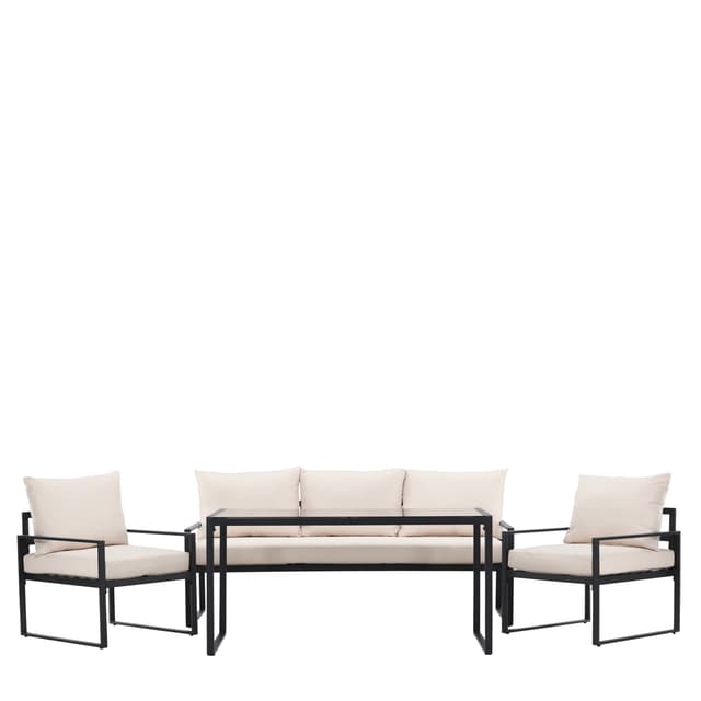 Catania Loungeset Black/Beige