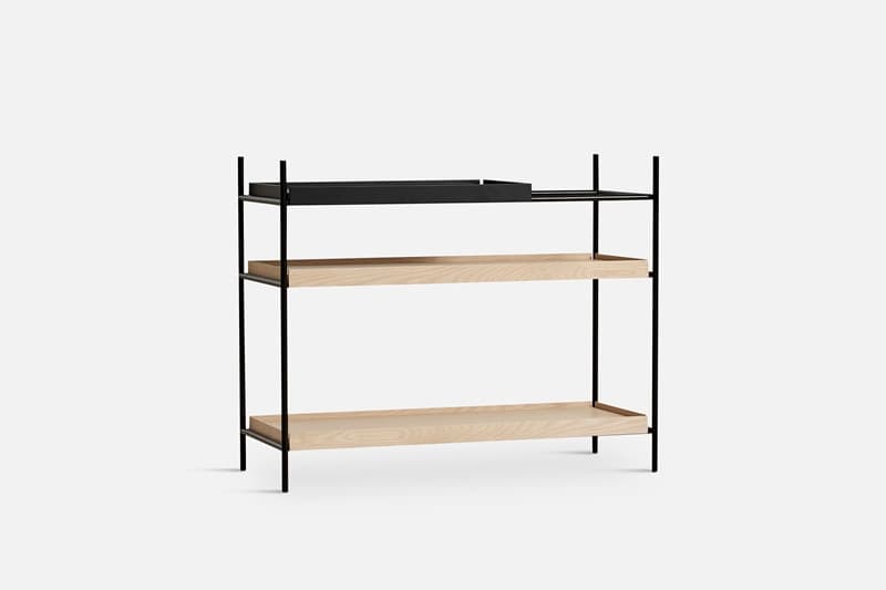 Tray Shelf Black 201cm