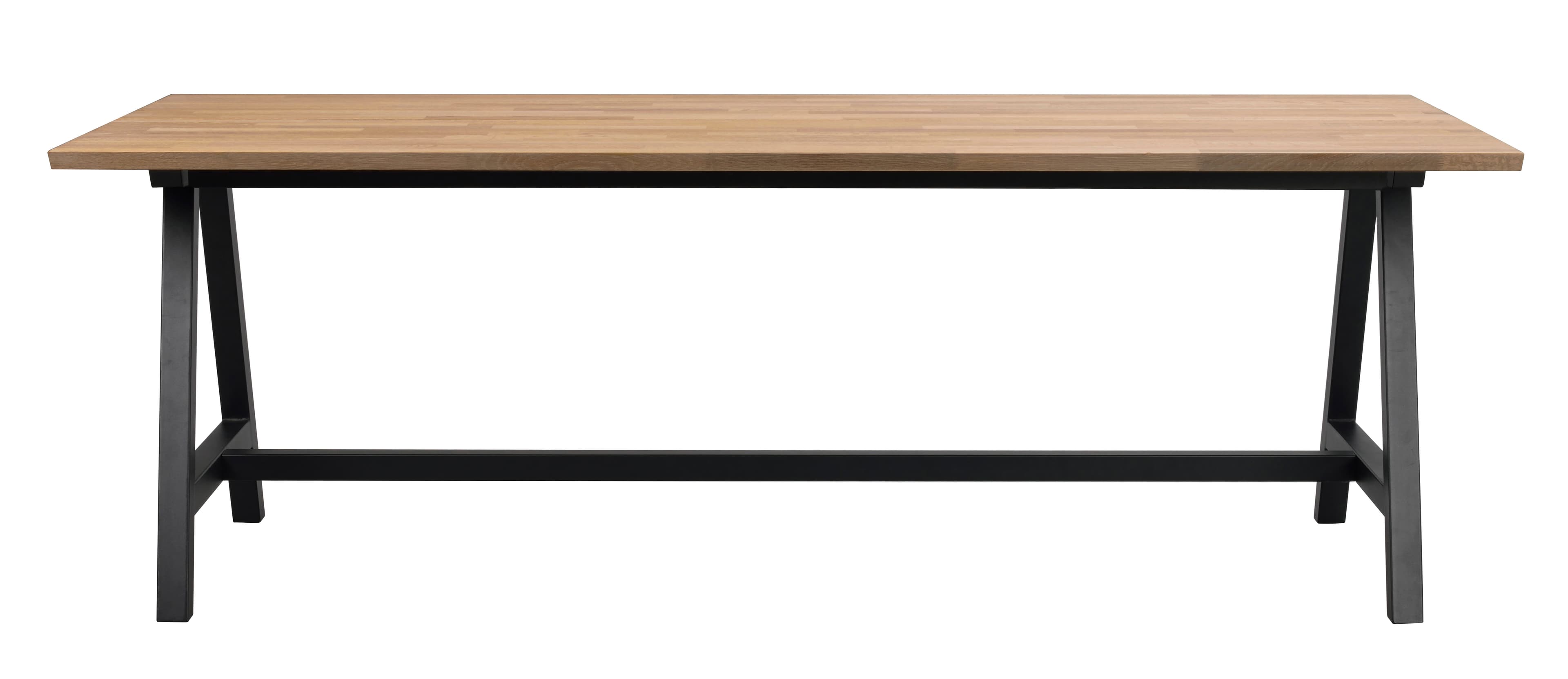 Carradale Esstisch A-Bein Eiche/Schwarz 220cm