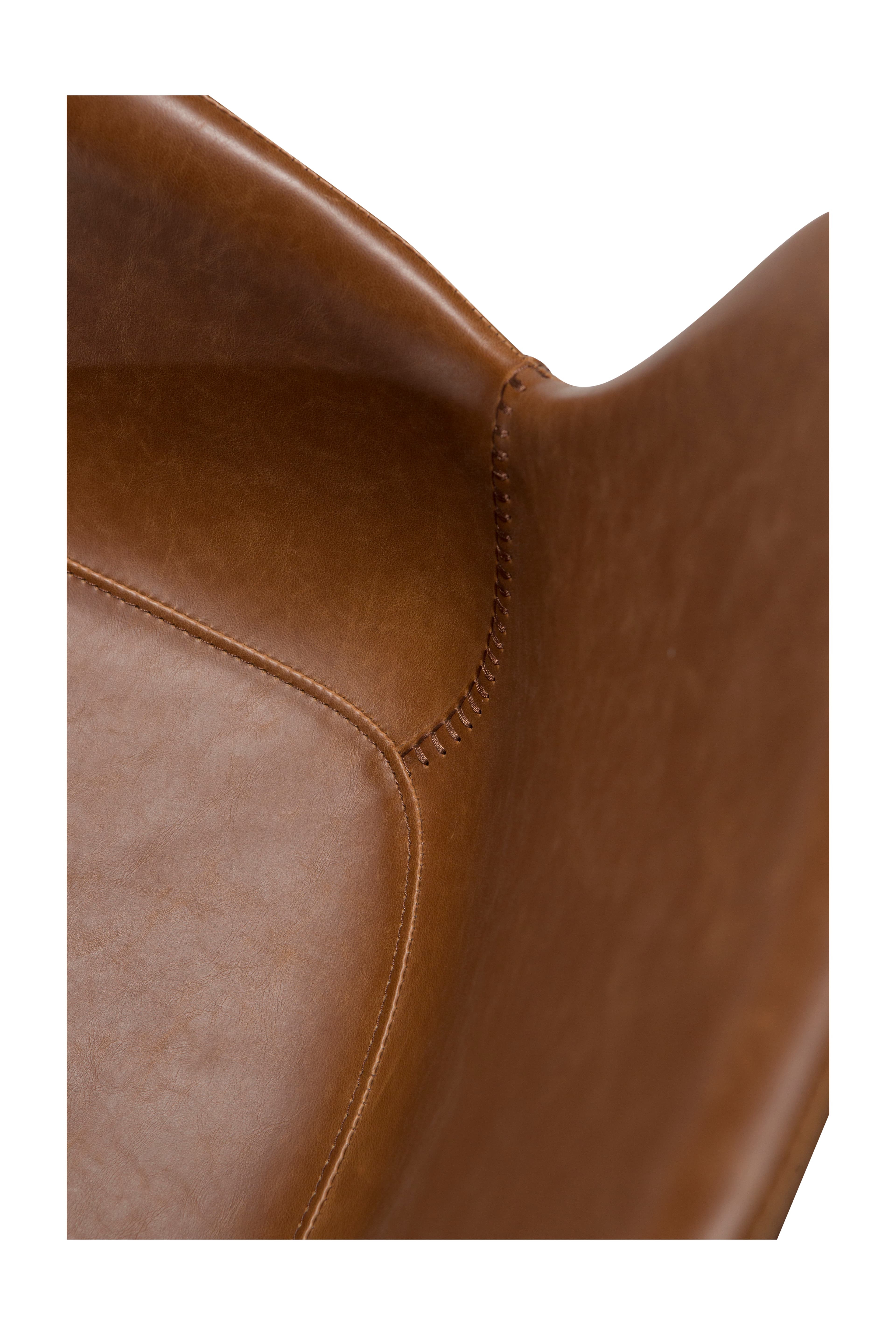 Hype Dining Armchair Faux Leather Light Brown/Black
