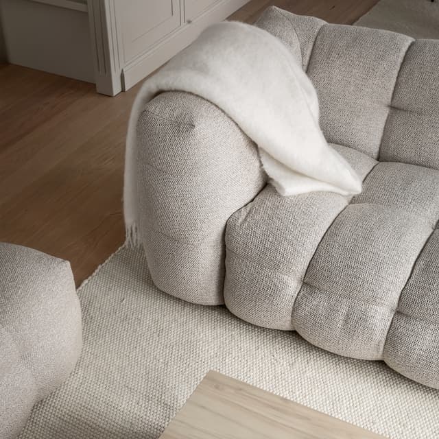 Billie 1.5-Sitzer Sofa Modul Rechts Armlehne Beige Bouclé 141cm
