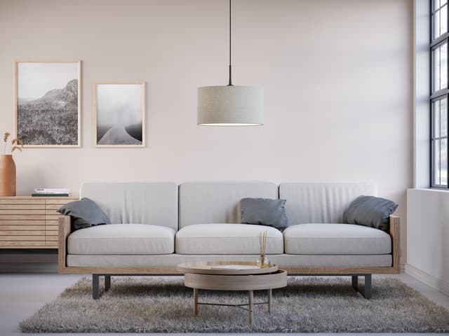 Soft Pendelleuchte aus weißer Wolle, 40 cm