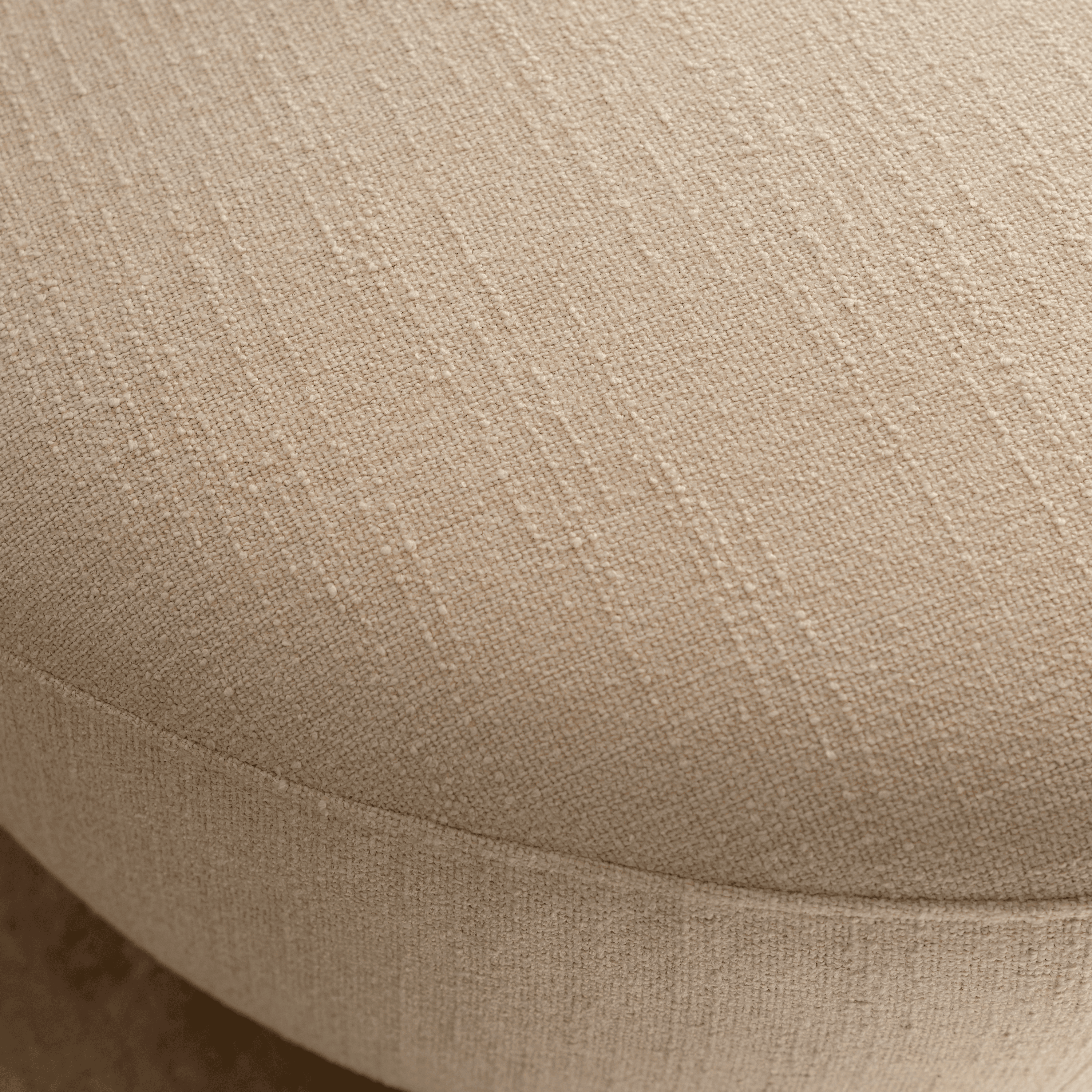 Moon Pouffe Bouclé Beige 80cm