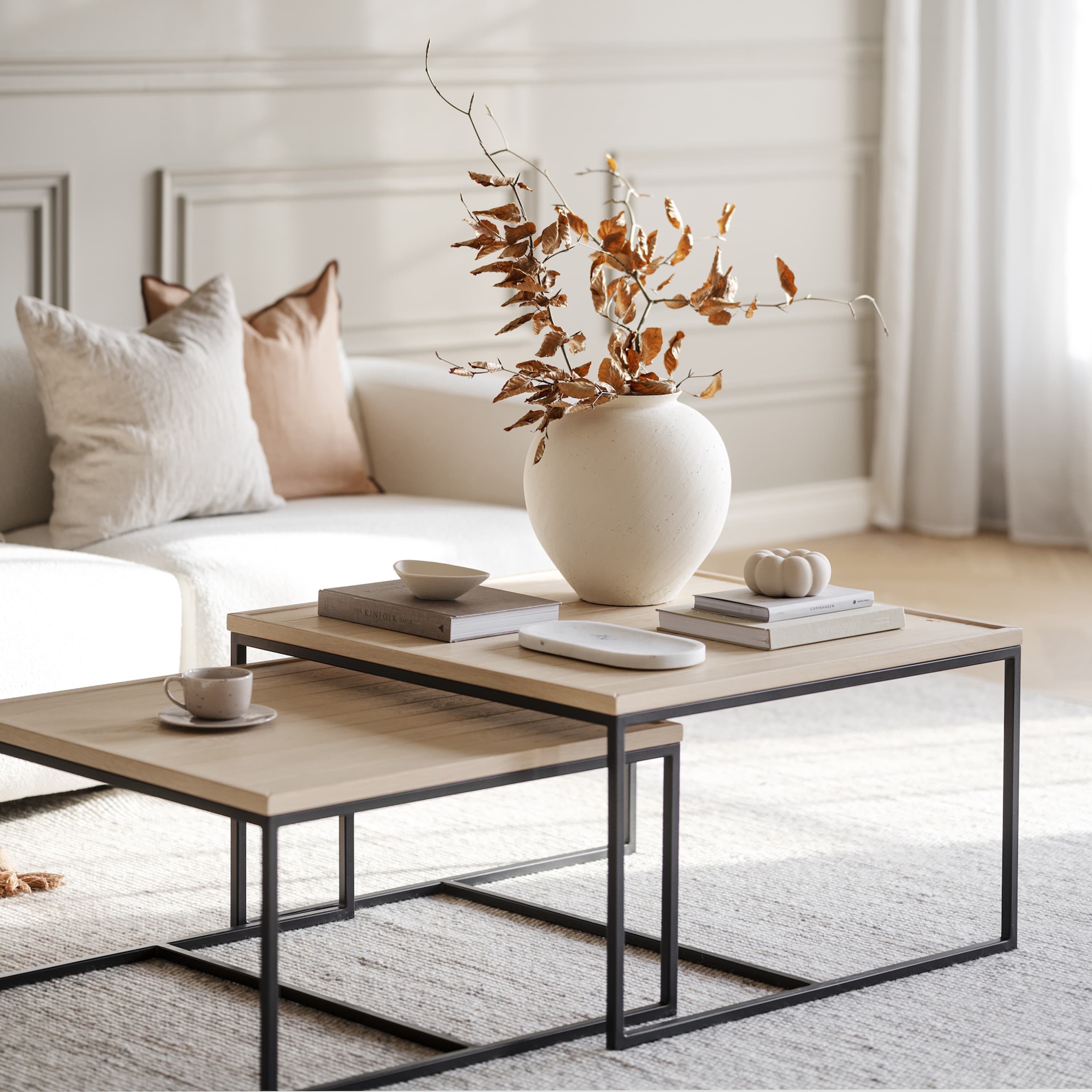 Deerfield Couchtisch Weiß pigmentiert 80 cm
