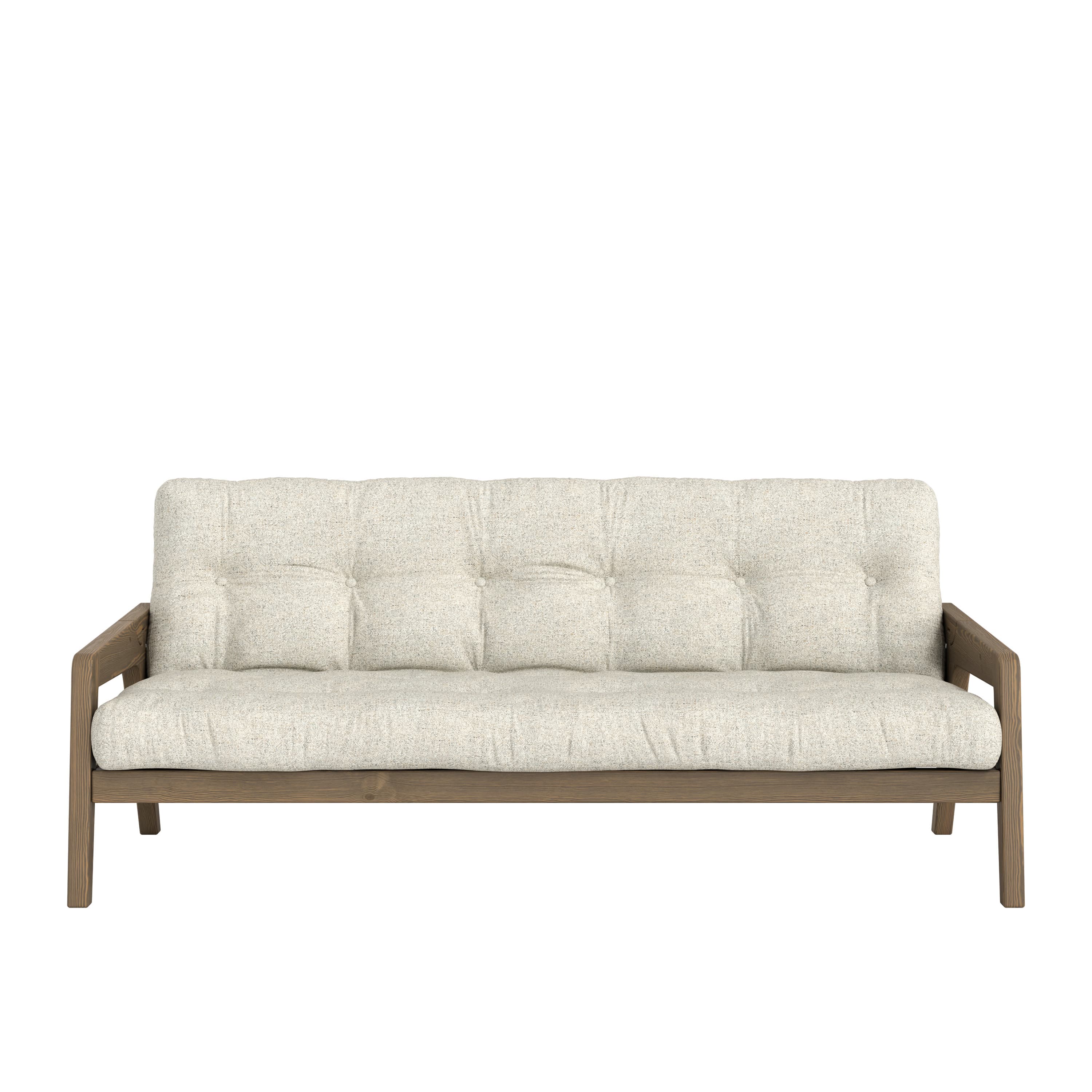 Grab Sofa Bed Carob Brown Lacquered/Soft Chalk 204cm