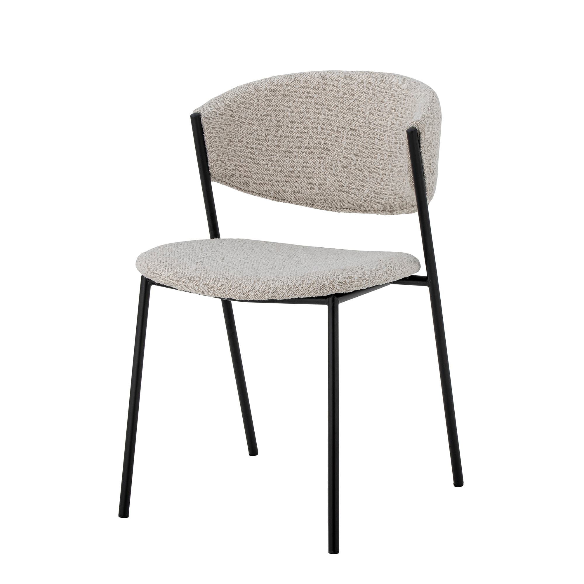 Marlo Stuhl Bouclé Weiß