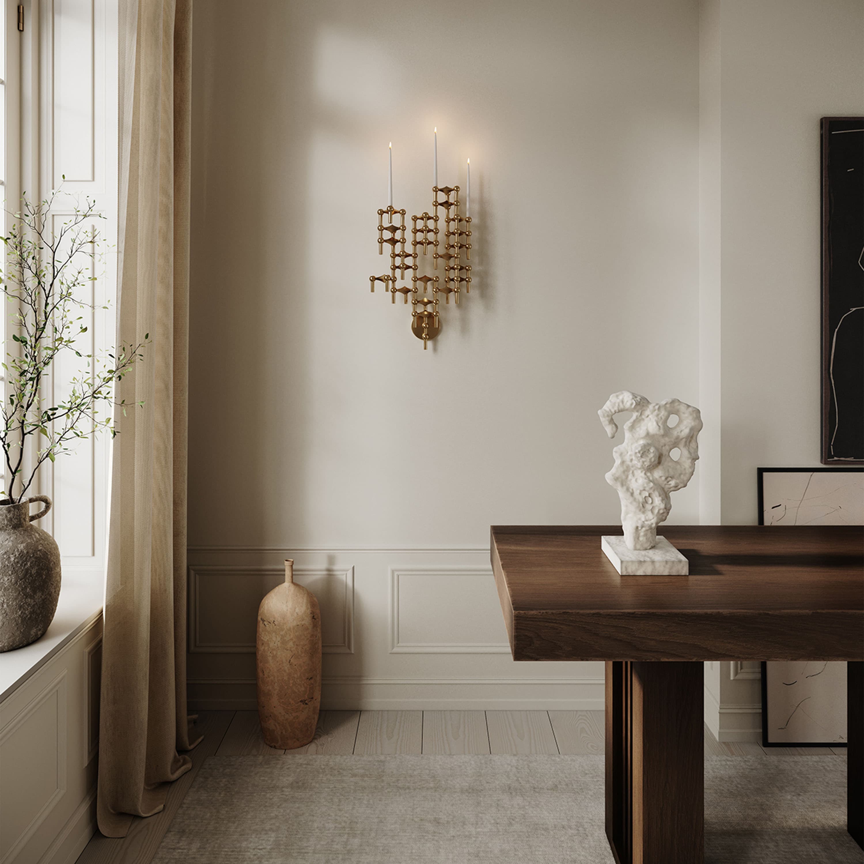 STOFF Nagel Leuchter Solid Brass