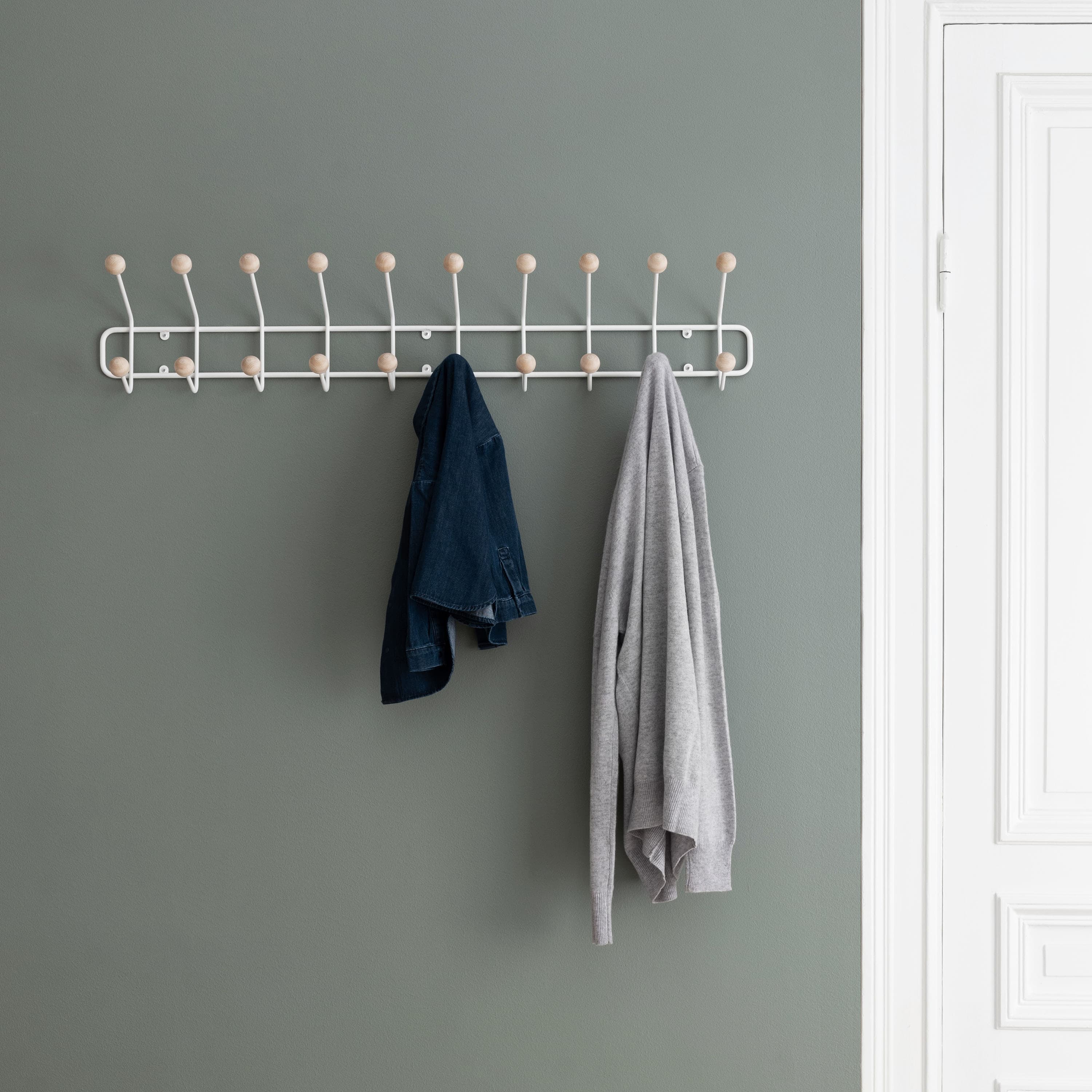 Bill Horizontal Coat Rack Greige 102cm