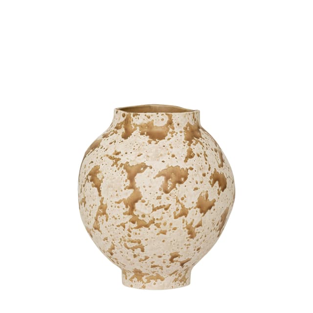 Heron Vase White/Brown 22cm