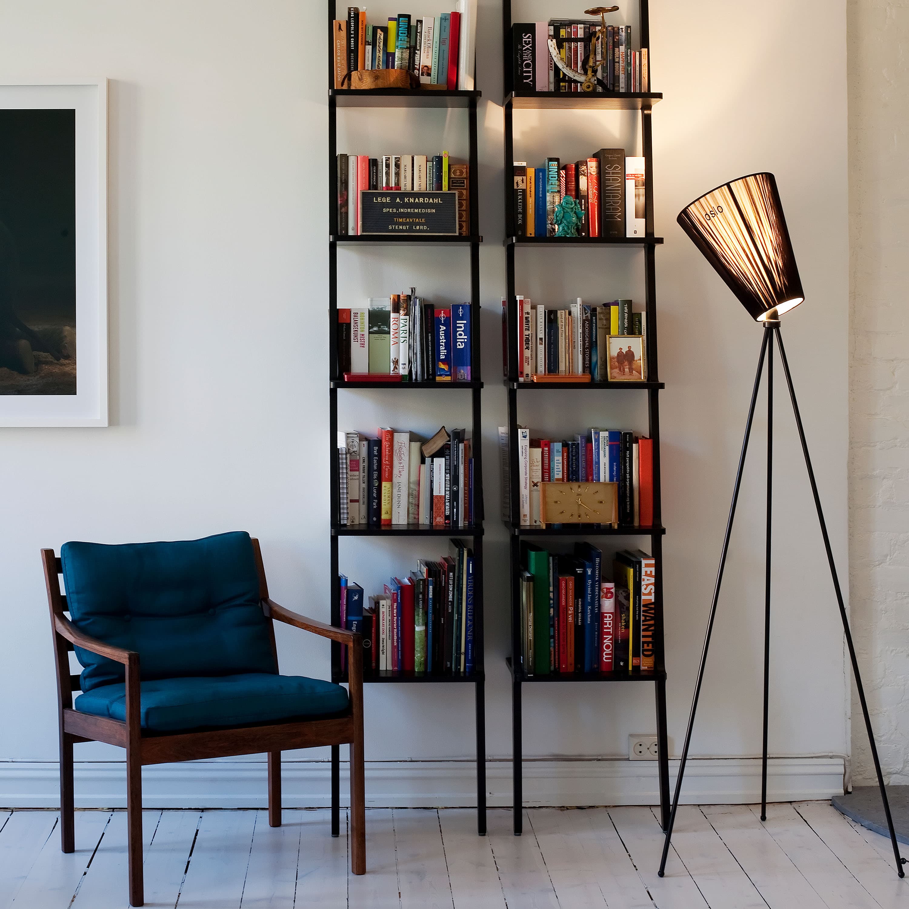 Oslo Wood Stehlampe Schirm Green