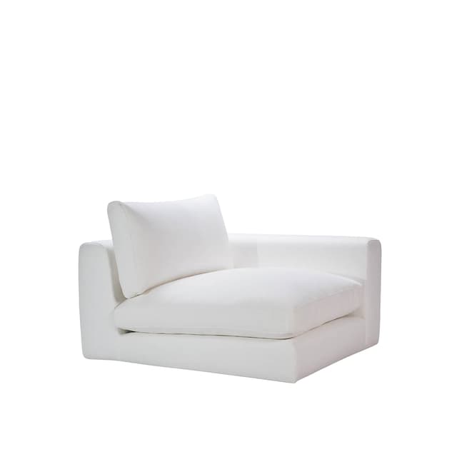 Capri 1-Sitzer Sofamodul mit rechter Armlehne Weiß 107 cm