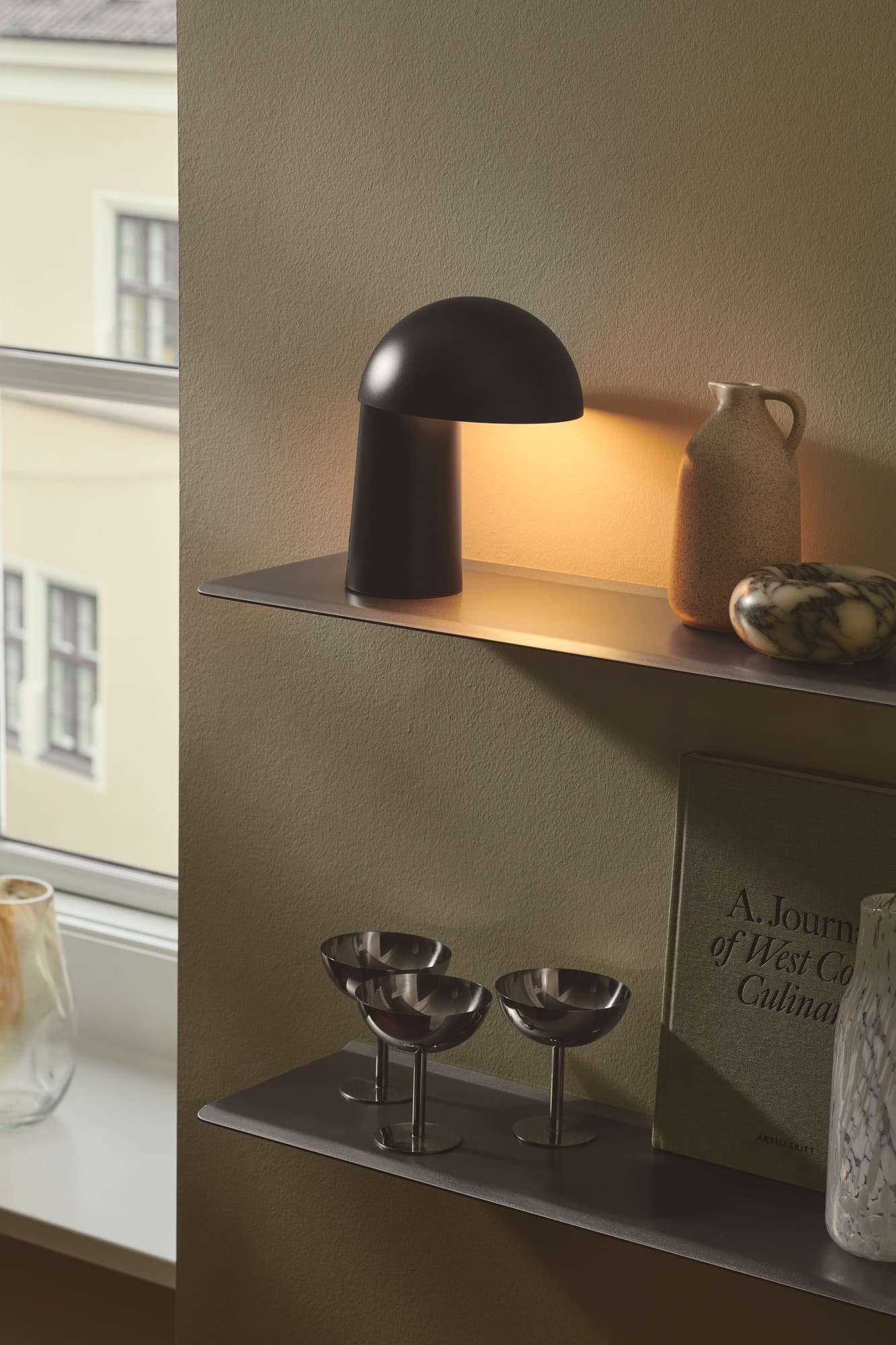 Faye Portable Table Lamp Black