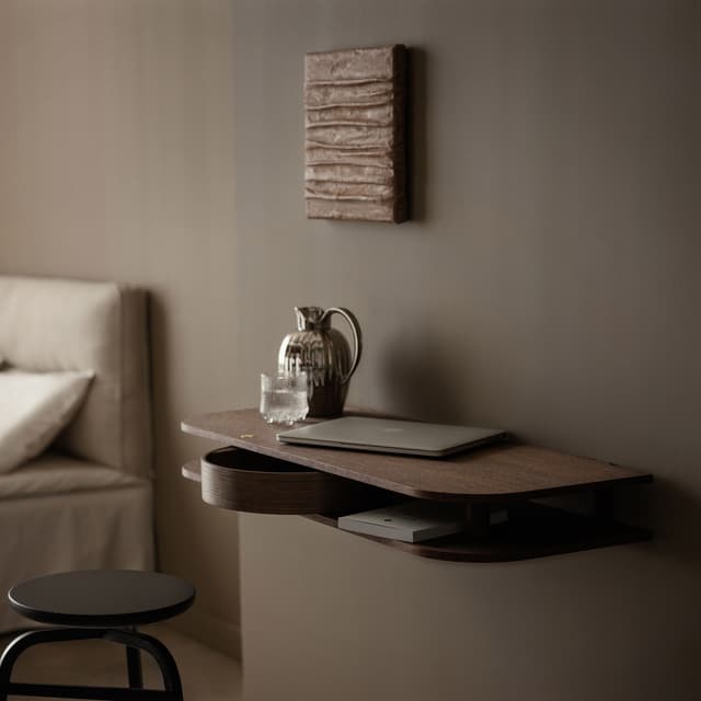 Valet Wandregal Smoked Oak