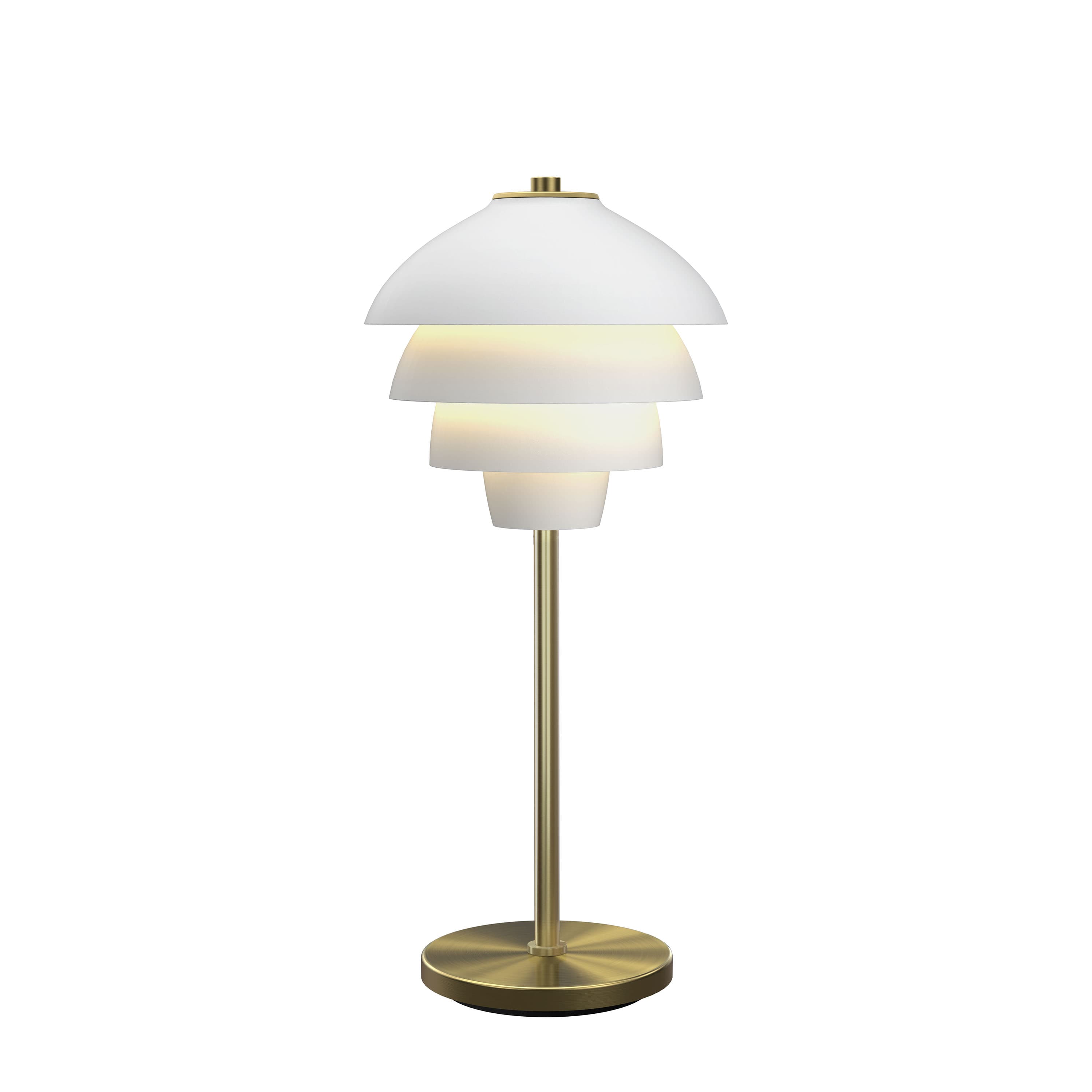 Valencia Tischlampe Matt Weiß/Messing 41cm