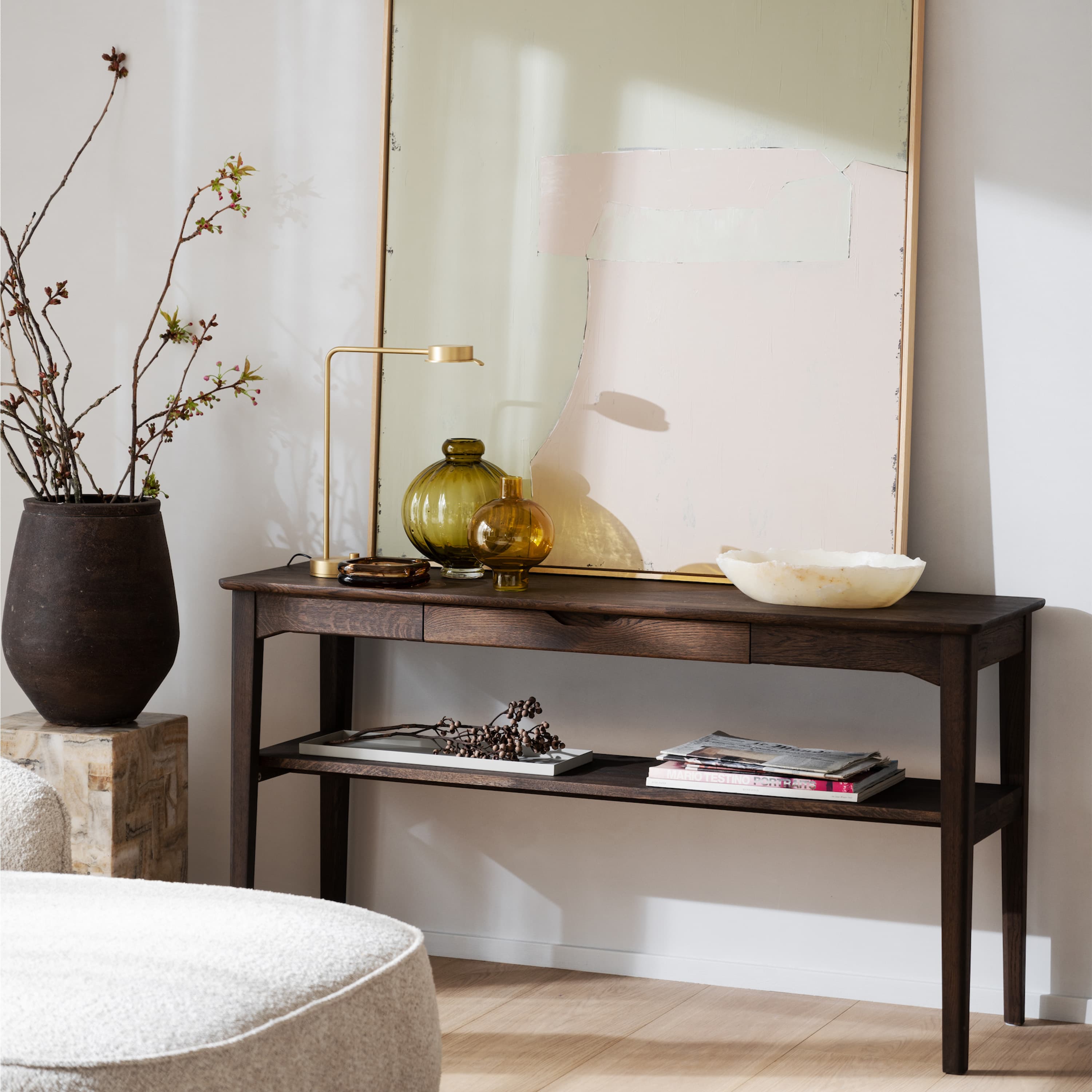 Markham Console Table Brown 140cm