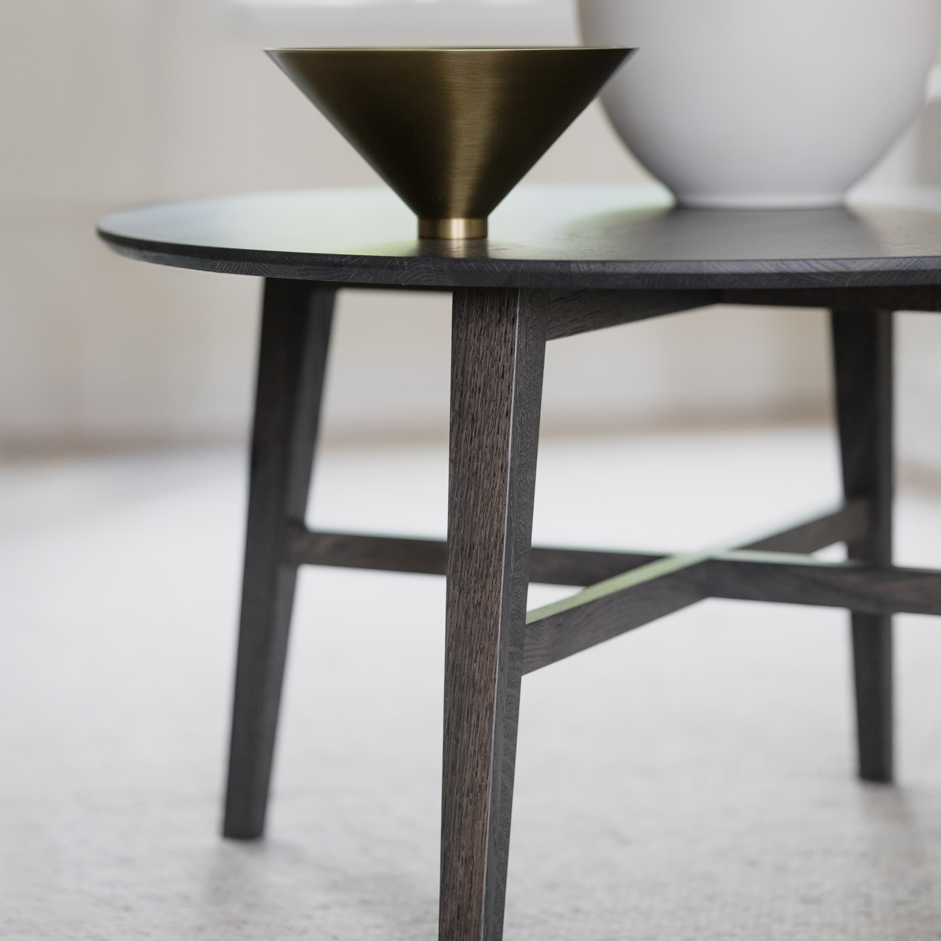 Filippa Couchtisch Rund Dunkelbraune Eiche Ø90