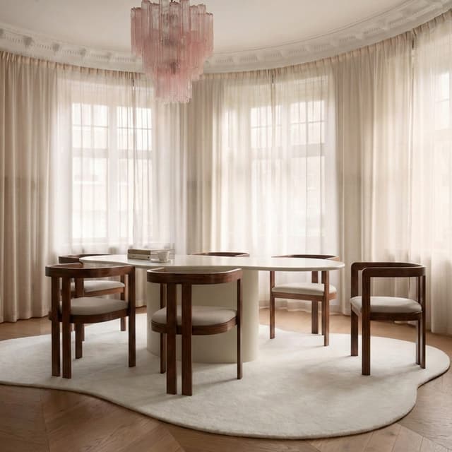 Callum Dining Armchair Walnut/White