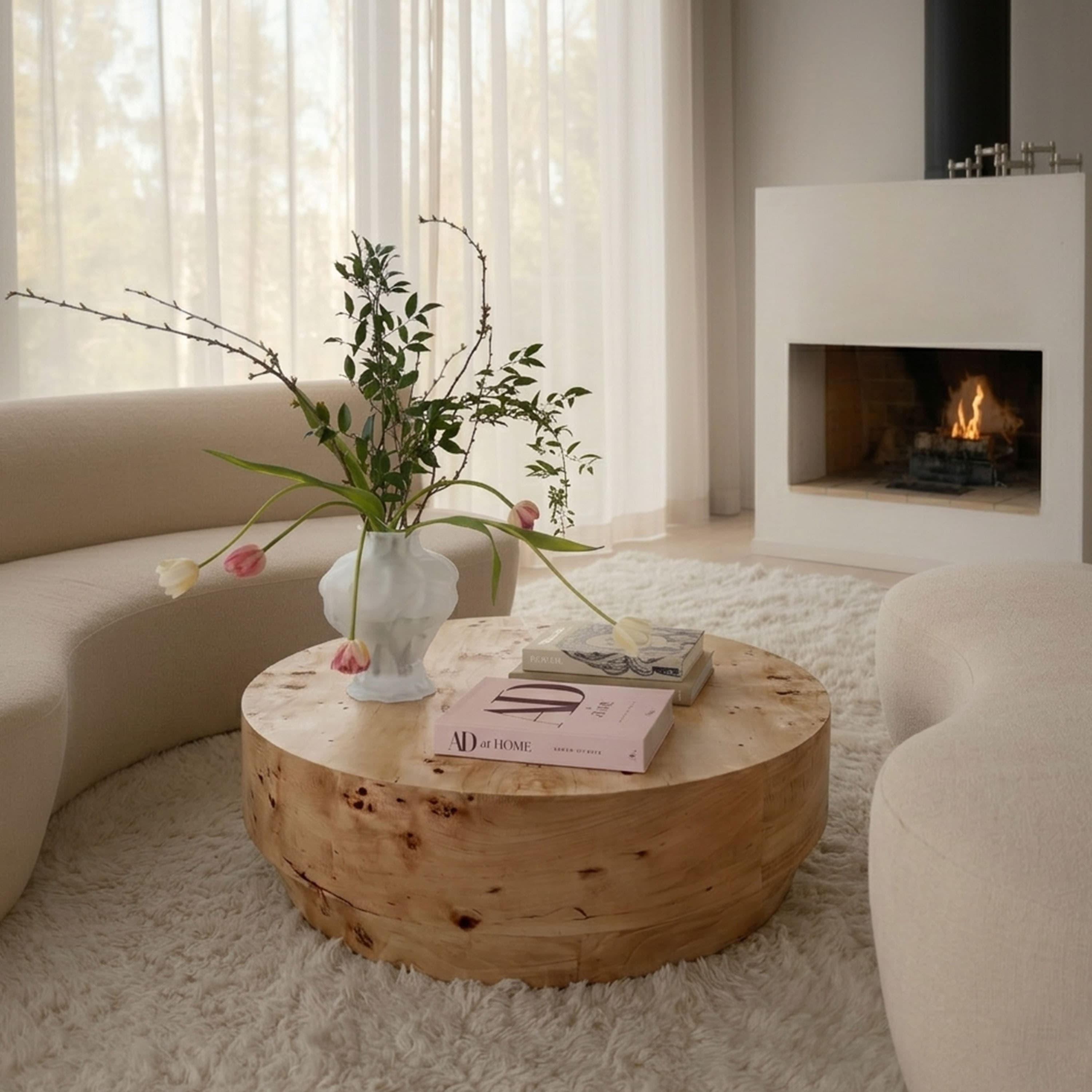 Poppy Coffee Table Poplar Ø100