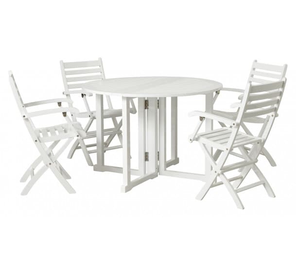 Butterfly Balcony Table White Ø110