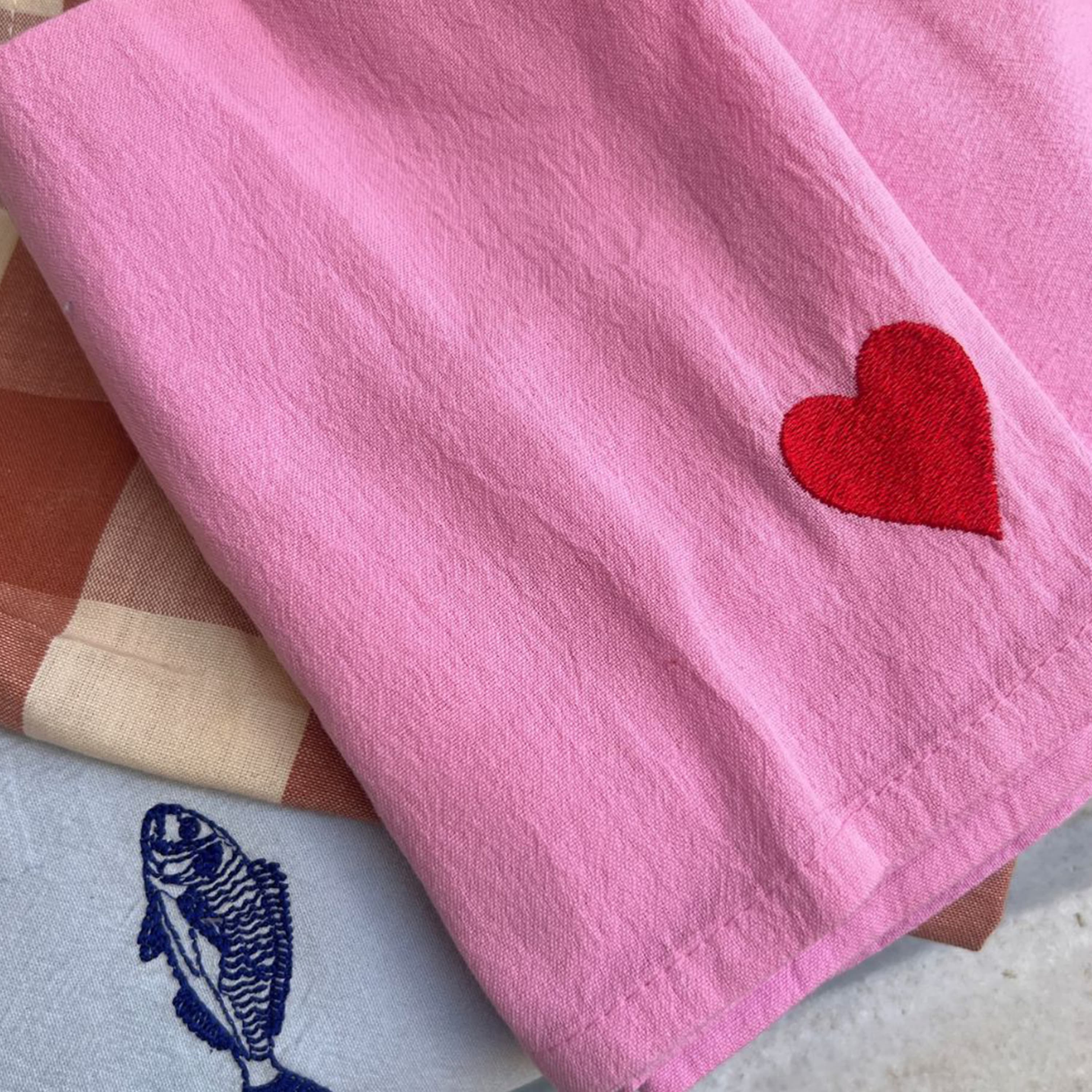 Pink Hearts Servietten 4er-Pack