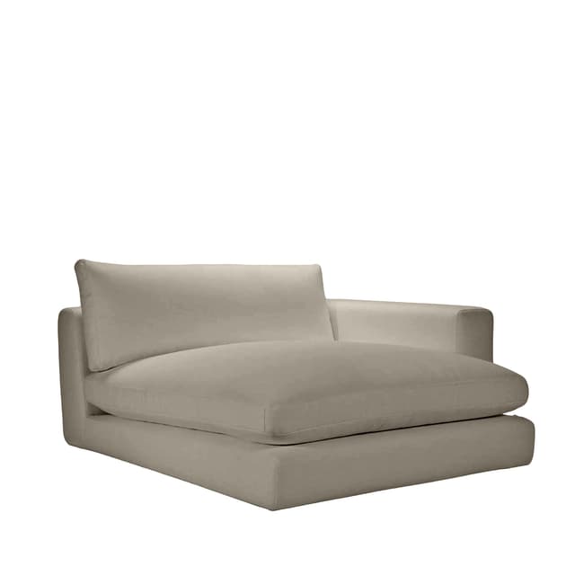 Capri 1,5-Sitzer Divanmodul Rechtes Armlehne Taupe 142x184