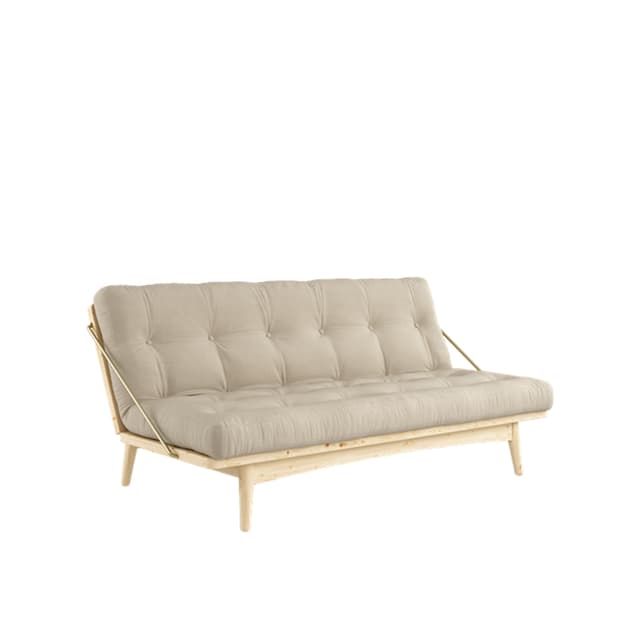 Folk Sofa Bed Natural/Beige 190cm
