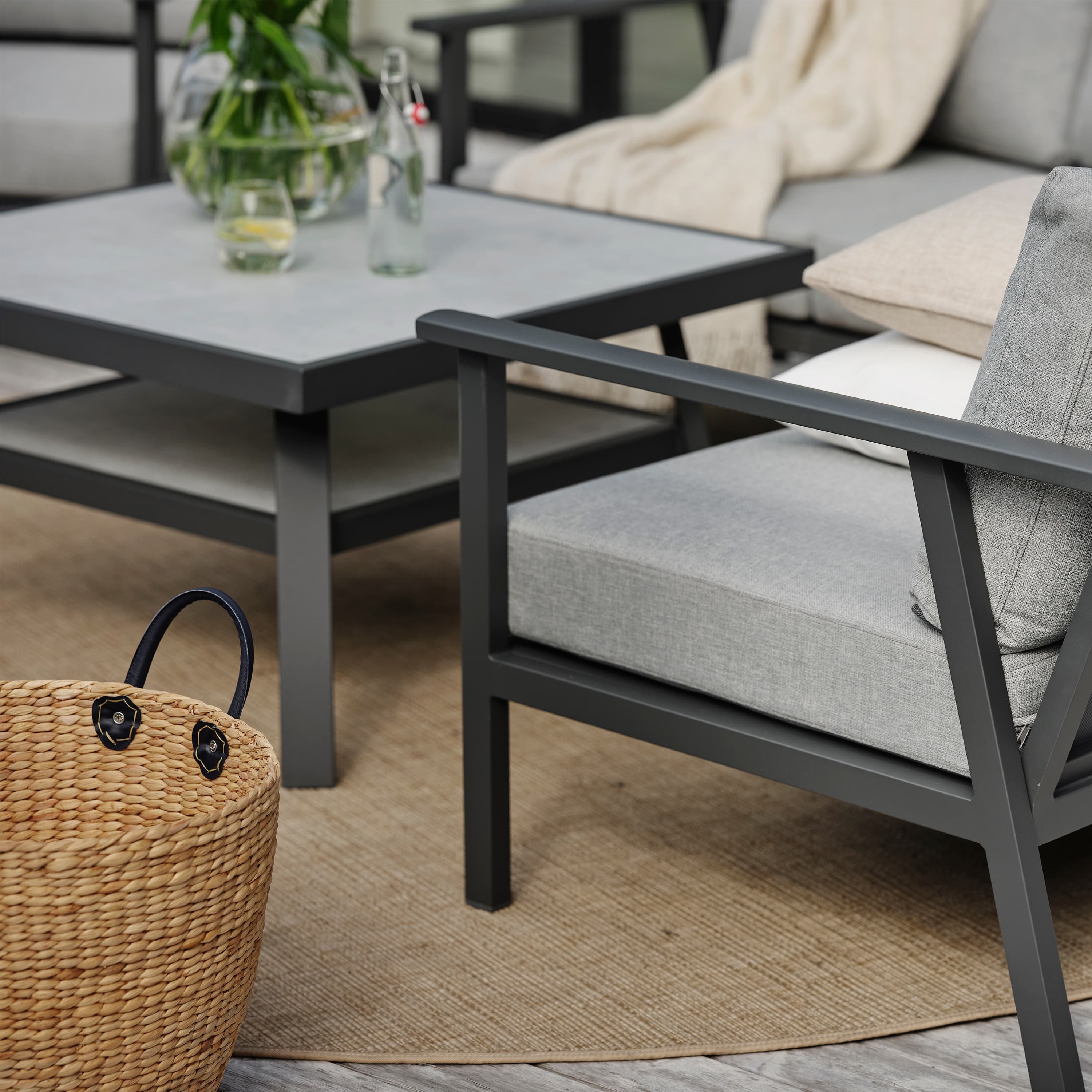 Samvaro Soffbord Antracit 90x90