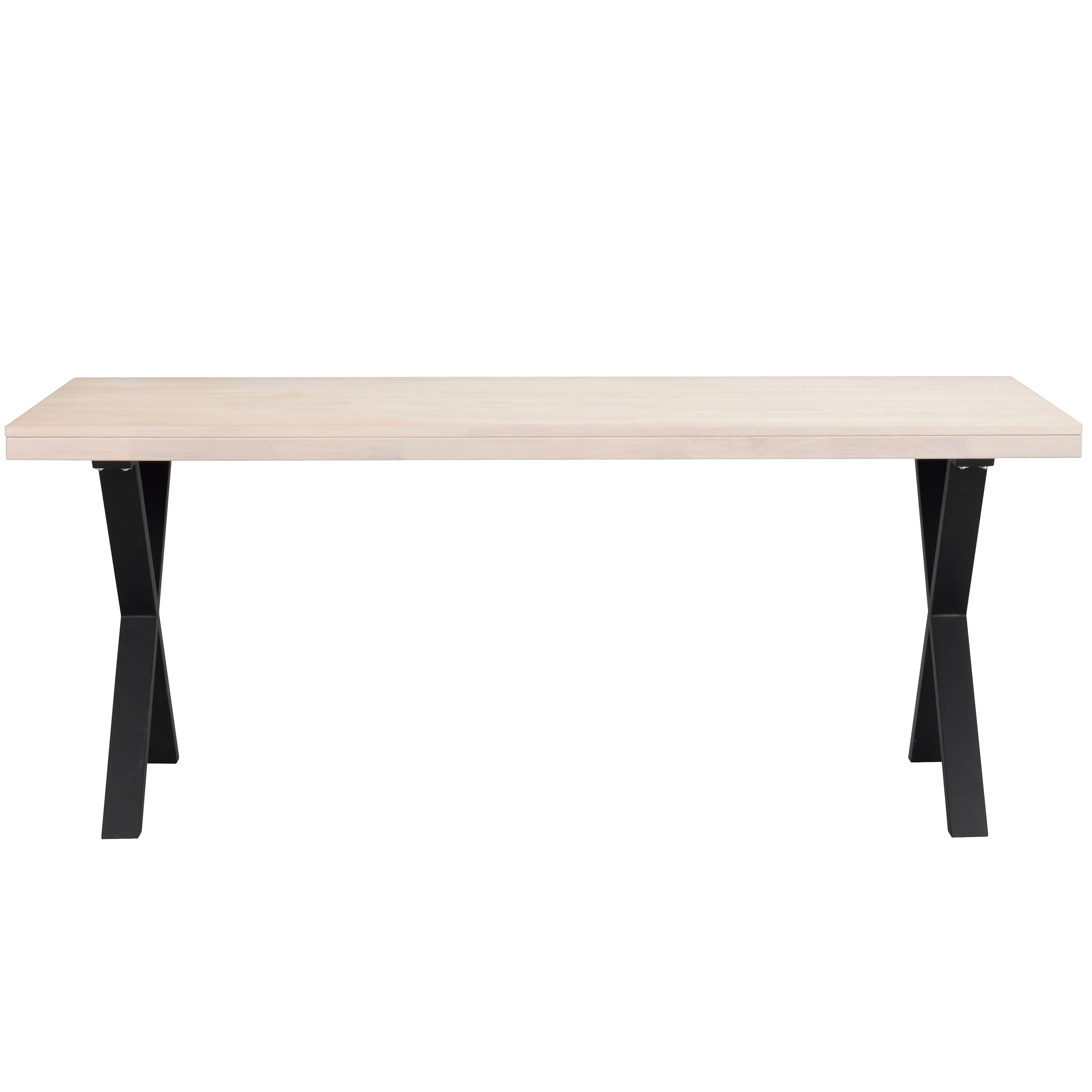 Brooklyn Esstisch X-Beine Weiß pigmentierte Eiche 170cm