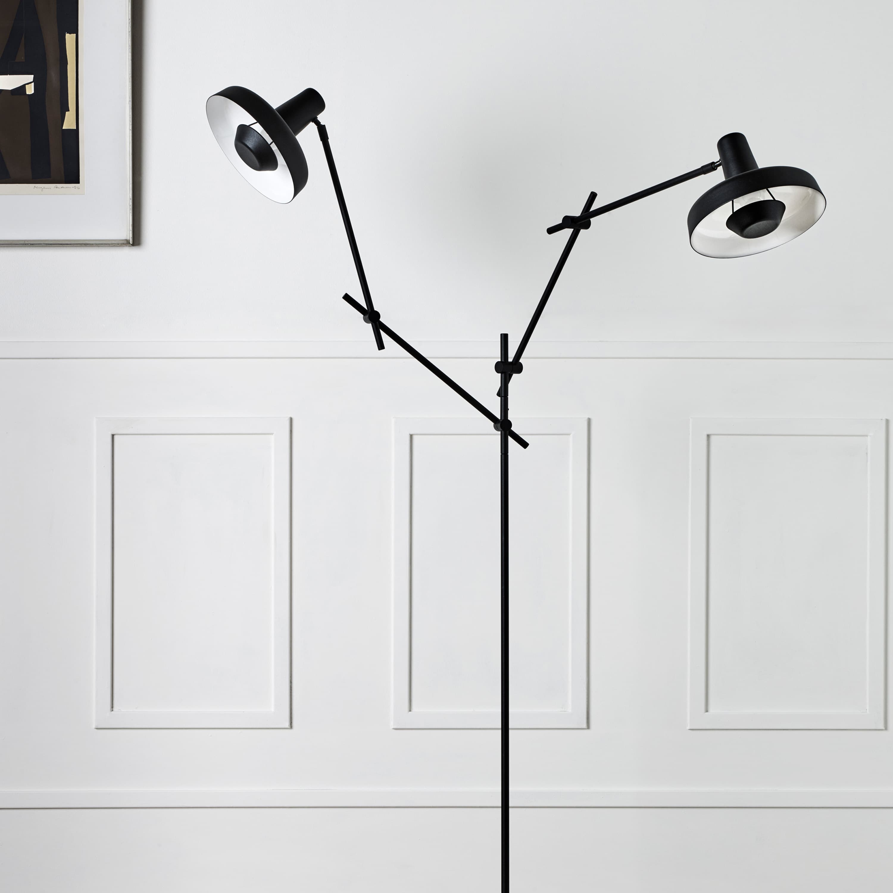 Arigato Floor Lamp Double Black